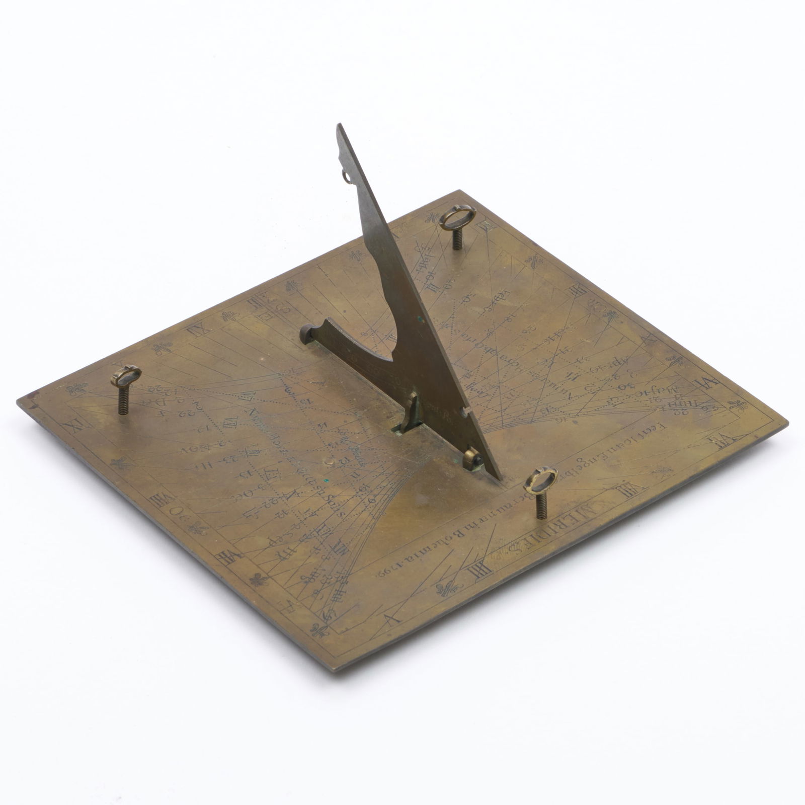 Joan Engelbrecht German Brass Horizontal Sundial (1 of 4)