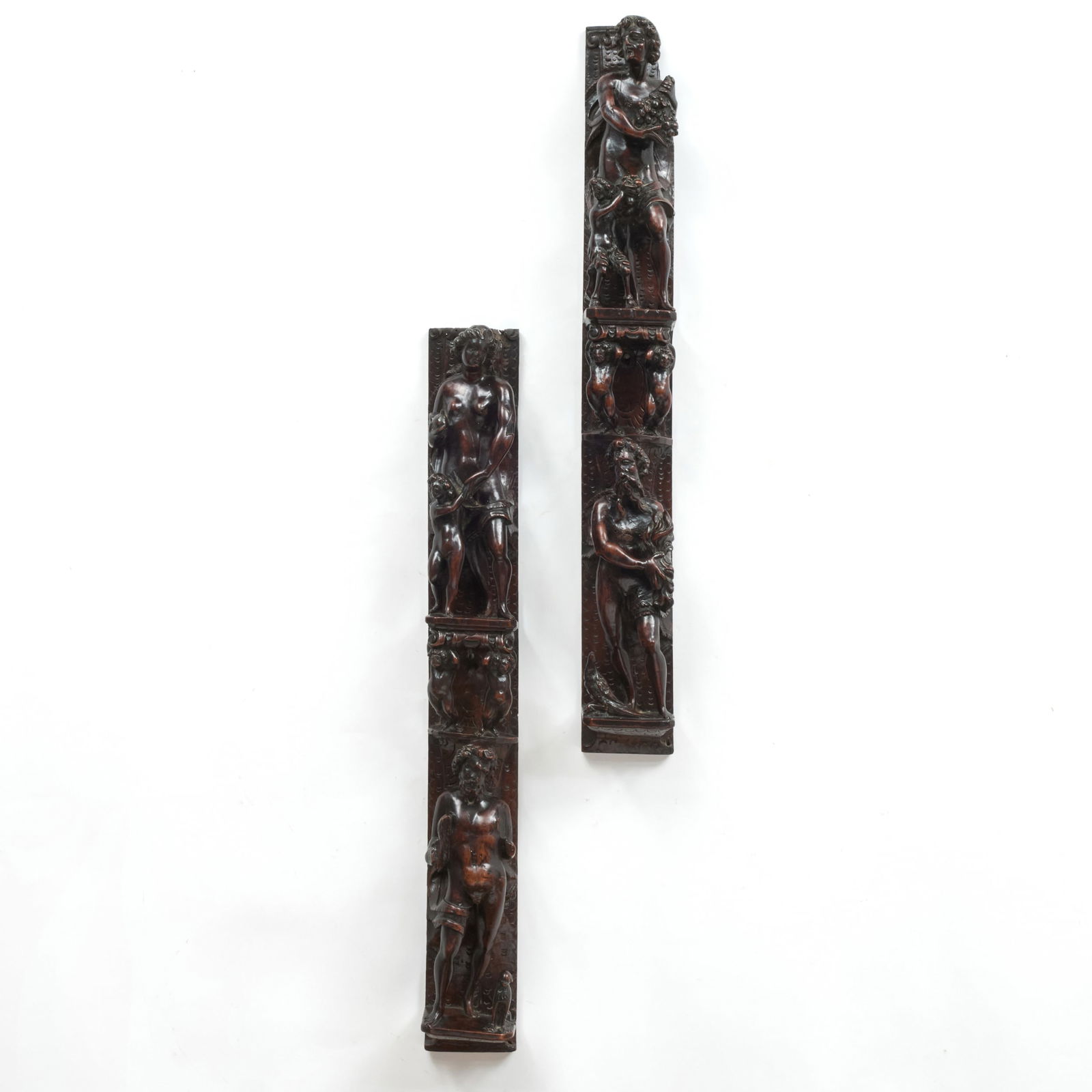 Pair of Italian Carved Walnut Stile Panels (1 of 6)