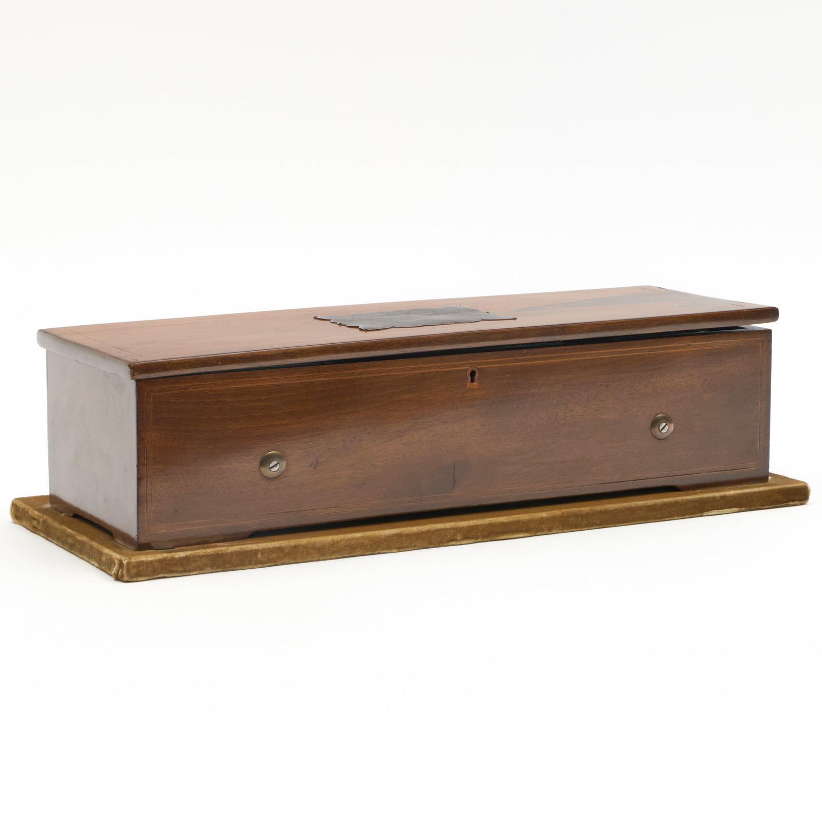 Victorian Inlaid Rosewood Music Box, Dated 1865 (1 of 11)