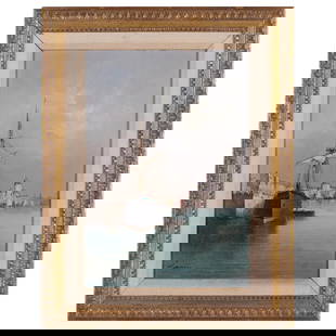 European School: Port Scene: European School: Port SceneOil on board, signed 'Lamoi' lower left.13 x 9 in., 17 x 13 1/4 in. (frame).Property of an Upper East Side Collector