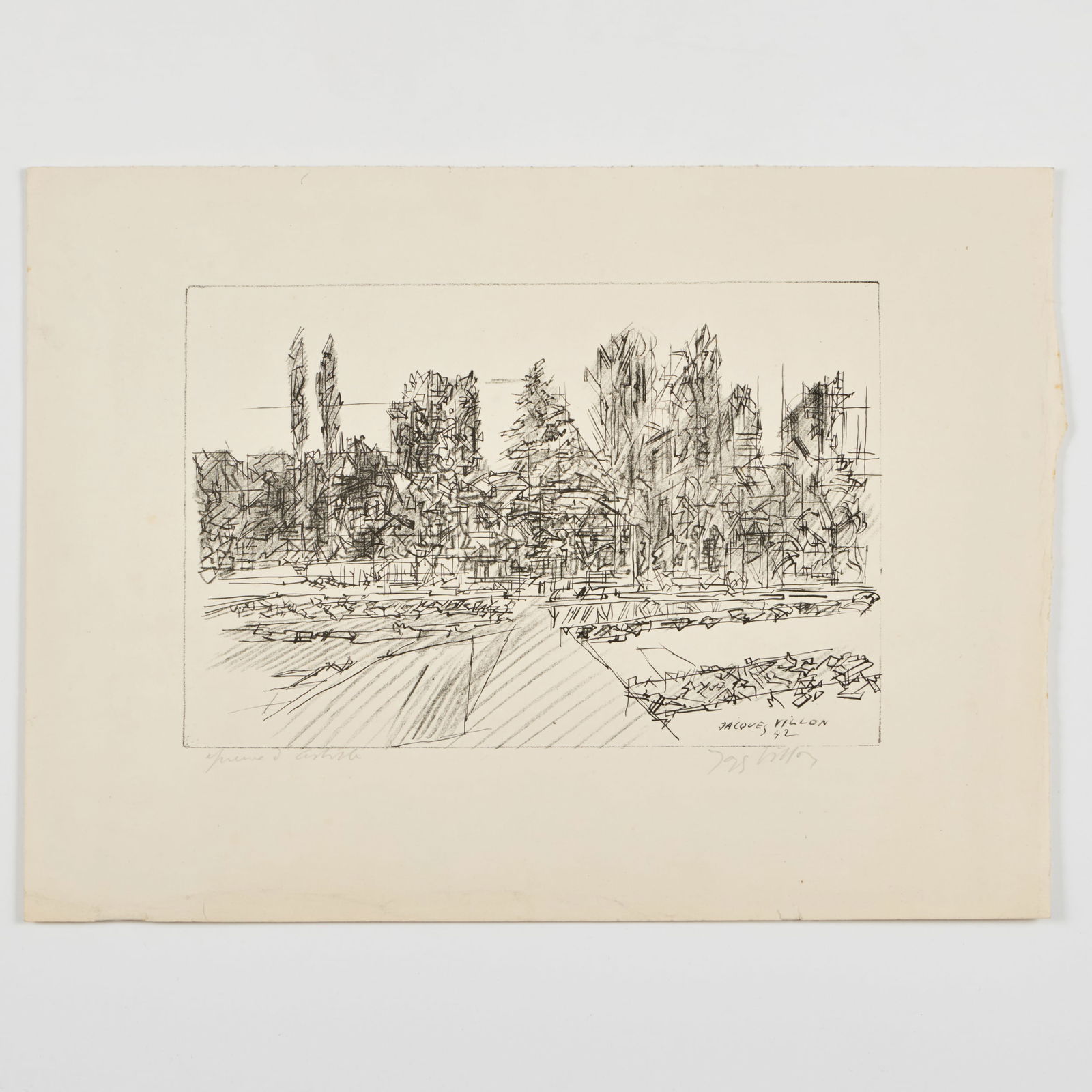 Jacques Villon (1875-1963): Portager a la Brunie (Cote Est); and Portager a la Brunie (Cote Nord) (1 of 16)