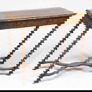 William and Mary Olive Wood Oyster-Veneered Walnut Side Table: William and Mary Olive Wood Oyster-Veneered Walnut Side Table 30 x 34 x 23 1/2 in. Sold Sotheby's, NY, October 24, 2019, Lot 534.