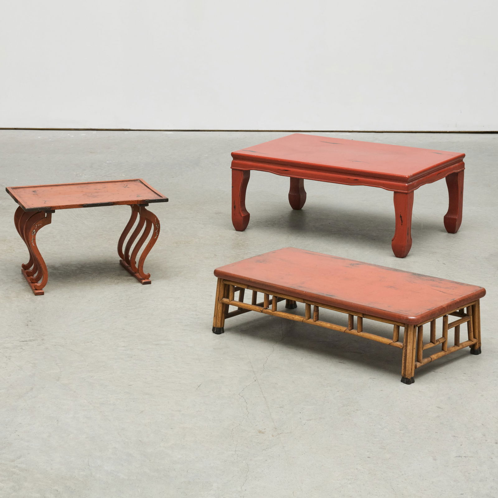 Group of Three Japanese Lacquer Low Tables (1 of 19)