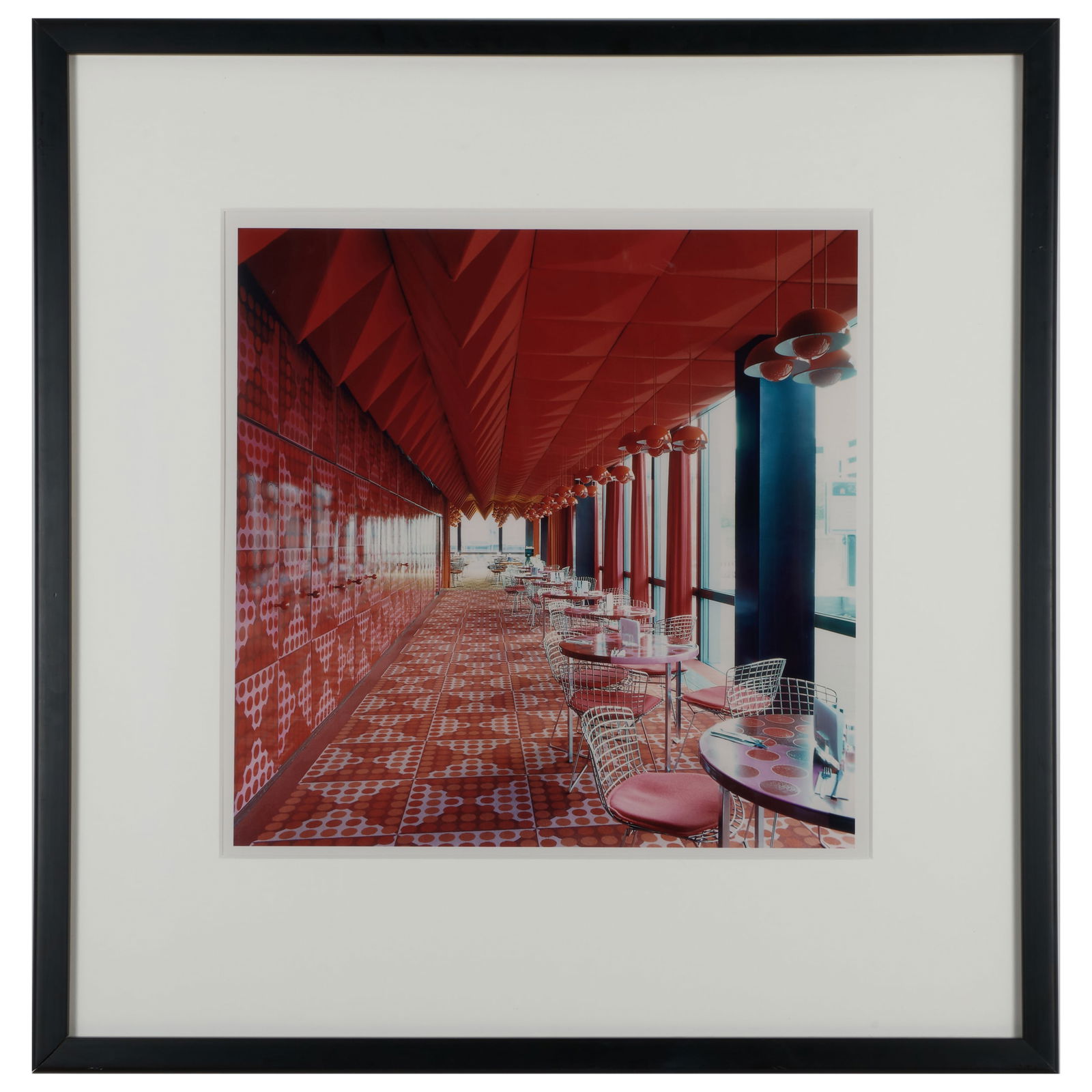 Candida Höfer (b. 1944): Spiegelkantine, Hamburg III: Candida Höfer (b. 1944): Spiegelkantine, Hamburg III Chromogenic print, 2000, signed, titled, dated and numbered 94/100 on a label on the reverse. 30 x 28 1/2 in. (sheet), 33 1/4 x 32 1/4 in (frame).