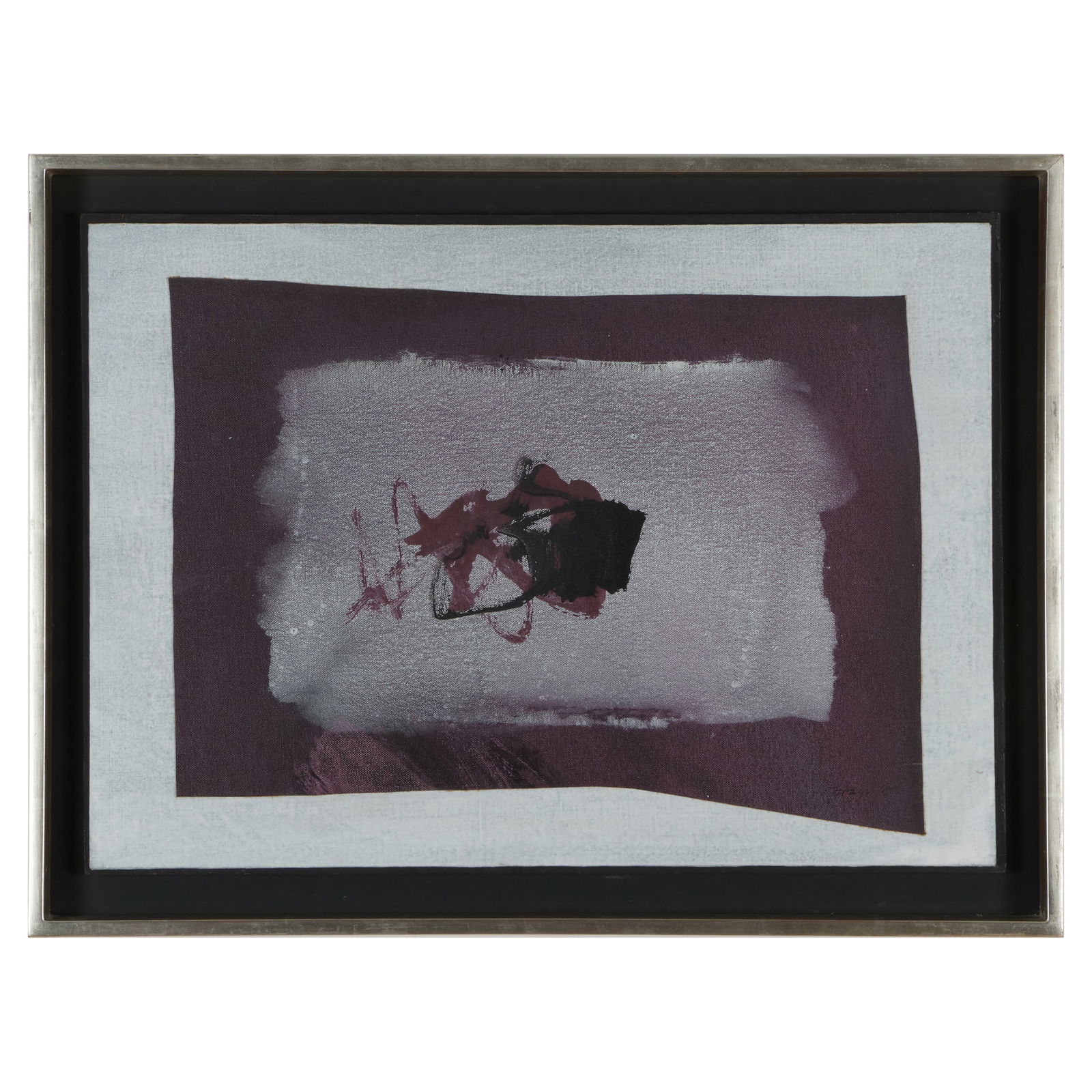 Cleve Gray (1918-2004): Untitled: Cleve Gray (1918-2004): Untitled Acrylic on canvas mounted board, 1977, signed 'Gray' and dated lower right. 17 1/2 x 24 1/2 in. (with board), 21 x 28 in. (frame).