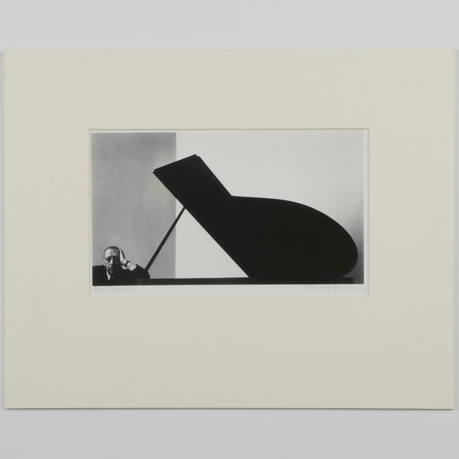 Arnold Newman (1918-2006): Igor Stravinsky: Arnold Newman (1918-2006): Igor Stravinsky Gelatin silver reprint, 1946, printed later, with the printed signature and title, signed, dated and inscribed '1/25/95', 'This is a copy print Feh!' and 'op