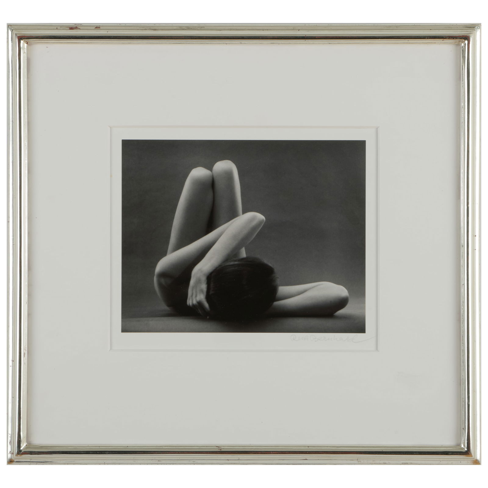 Ruth Bernhard (1905-2006): Angles (On Back, Head to Camera, Knees and Elbows Up) (1 of 3)