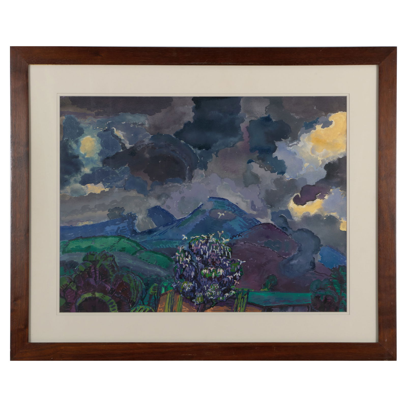 Graham Nickson (b. 1946): Flinders Range, Australia: Graham Nickson (b. 1946): Flinders Range, Australia Watercolor on paper, 1999, signed 'Graham Nickson', titled and dated on the reverse. 18 x 24 in. (sheet), 25 1/2 x 31 1/2 in. (frame). The artist.