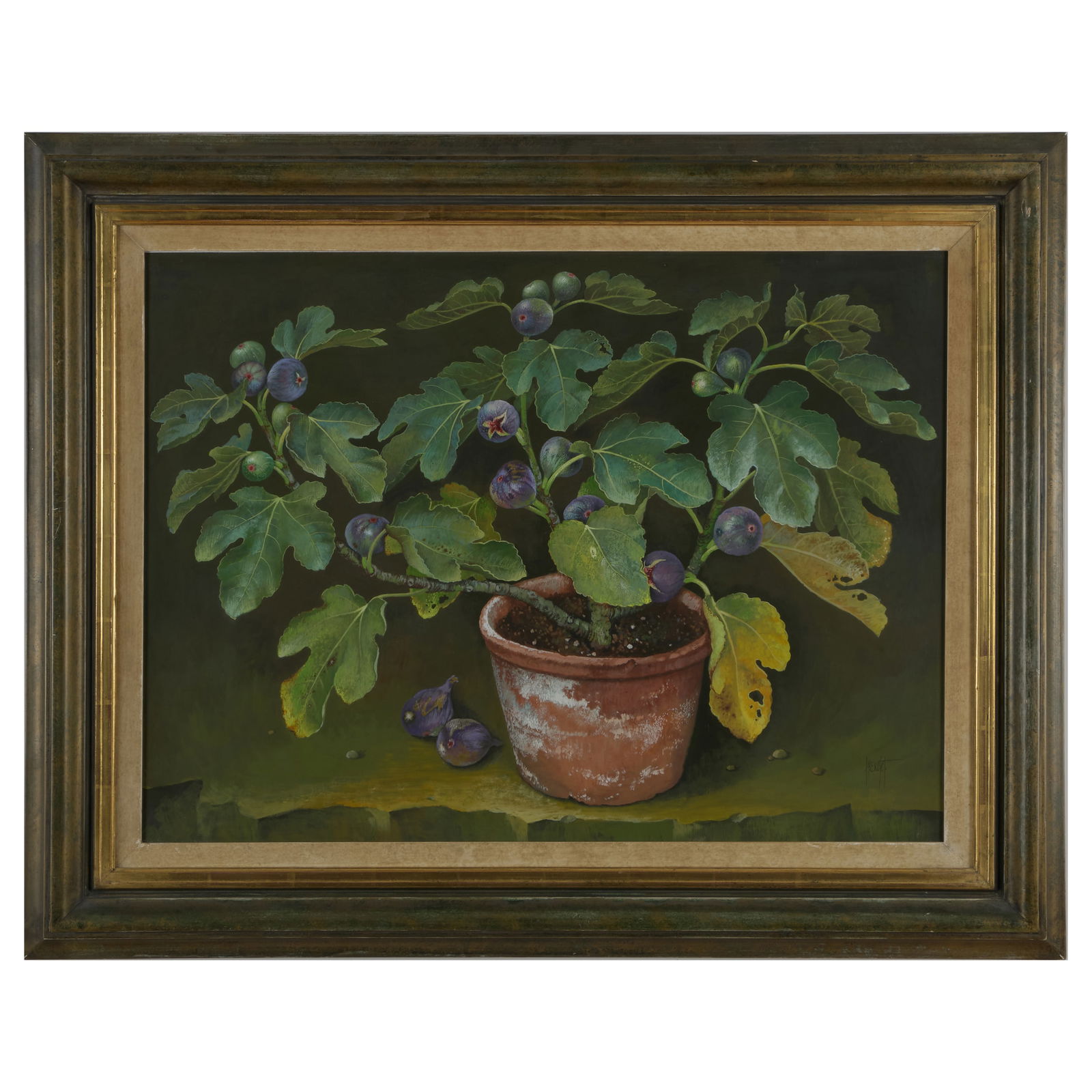 Jose Escofet (b. 1930): Potted Fig Tree (1 of 2)
