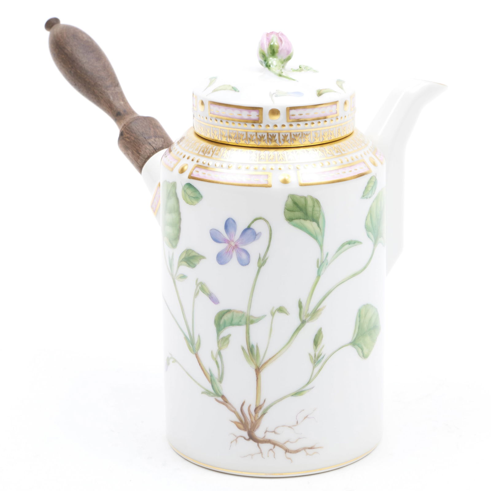 Royal Copenhagen Porcelain 'Flora Danica' Coffee Pot and Cover (1 of 11)