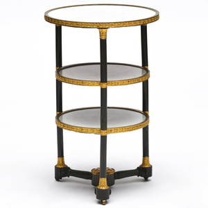 Fine Charles X Ormolu, Patinated-Bronze and White Marble Gueridon