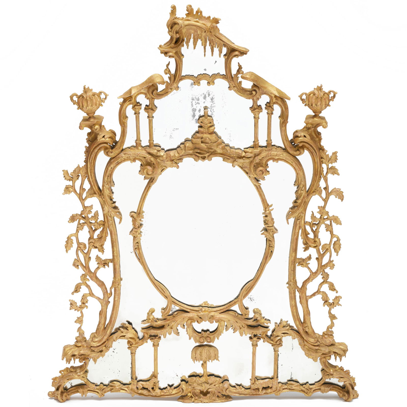 Fine George II Giltwood Overmantel Mirror, In the Manner of Thomas Johnson: Fine George II Giltwood Overmantel Mirror, In the Manner of Thomas Johnson 6 ft. 7 in. x 5 ft. 3 in. The Collection of Carole Harris.