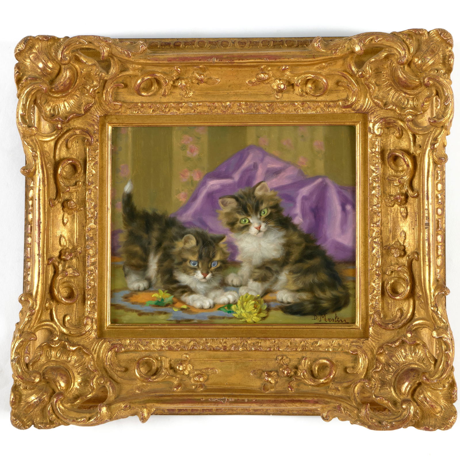 Daniel Merlin (1861-1933): Two Kittens (1 of 4)