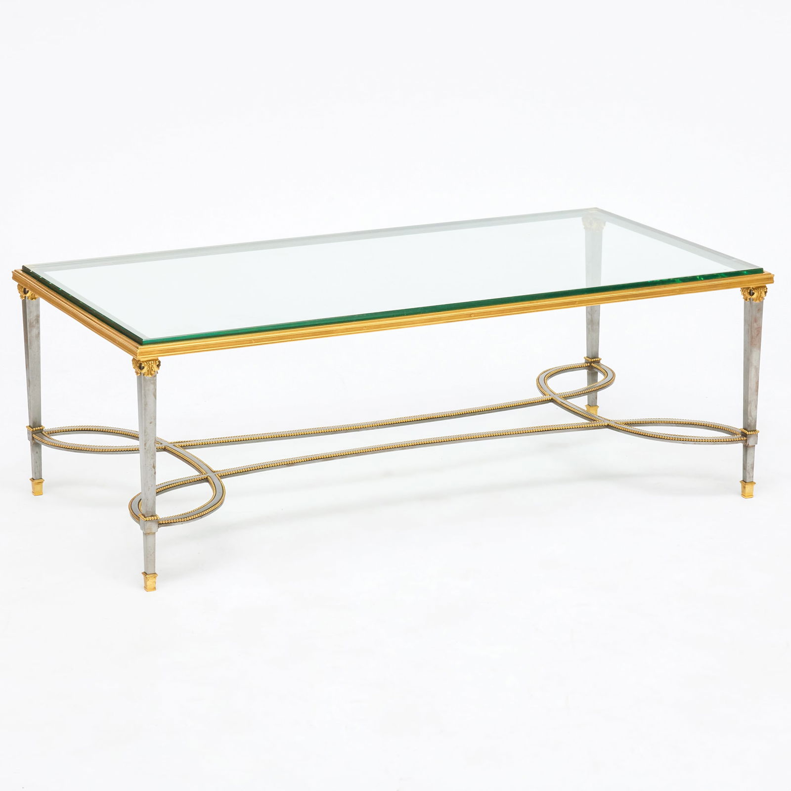 Contemporary Gilt-Bronze, Steel and Glass Low Table (1 of 8)