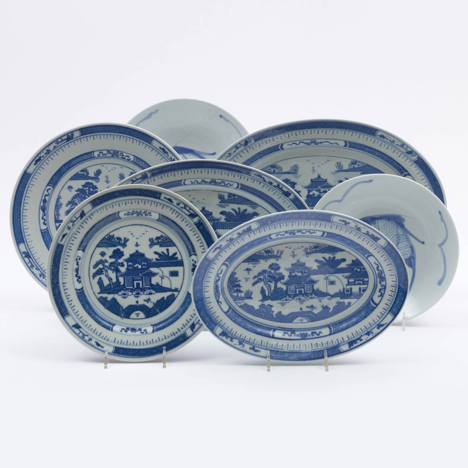 Contemporary Chinese Blue and White Porcelain Service