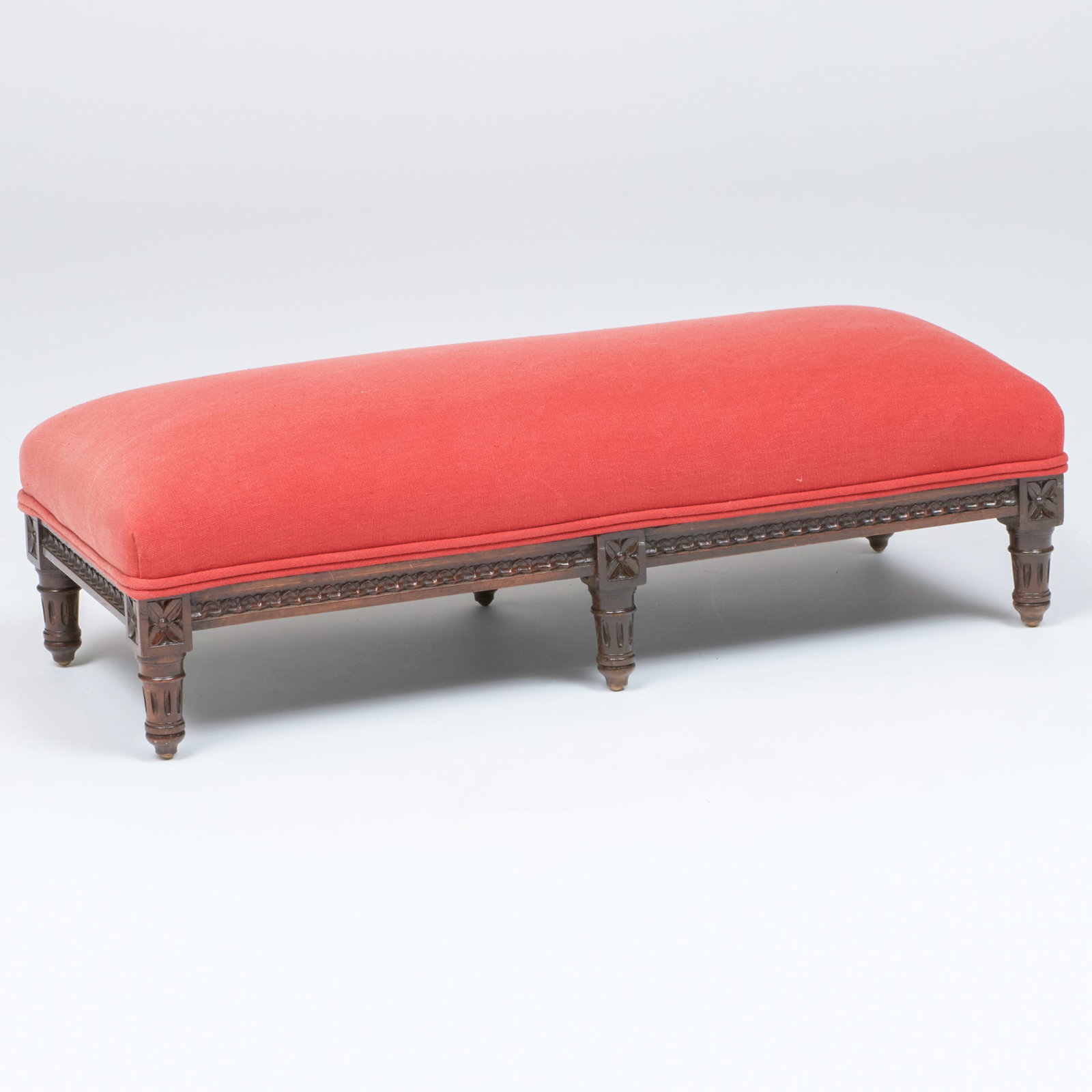 Small Louis XVI Style Upholstered Tabouret: Small Louis XVI Style Upholstered Tabouret 8 1/2 x 29 x 12 in. Collection of Jordan Saunders.