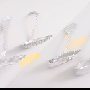 Two Continental Silver Ladles and an American Silver Ladle: Two Continental Silver Ladles and an American Silver Ladle Comprising: A Russian soup ladle engraved with double eagle crest, mark of Faberge and '.84' A Swedish silver punch ladle, marked '.830' A Cl