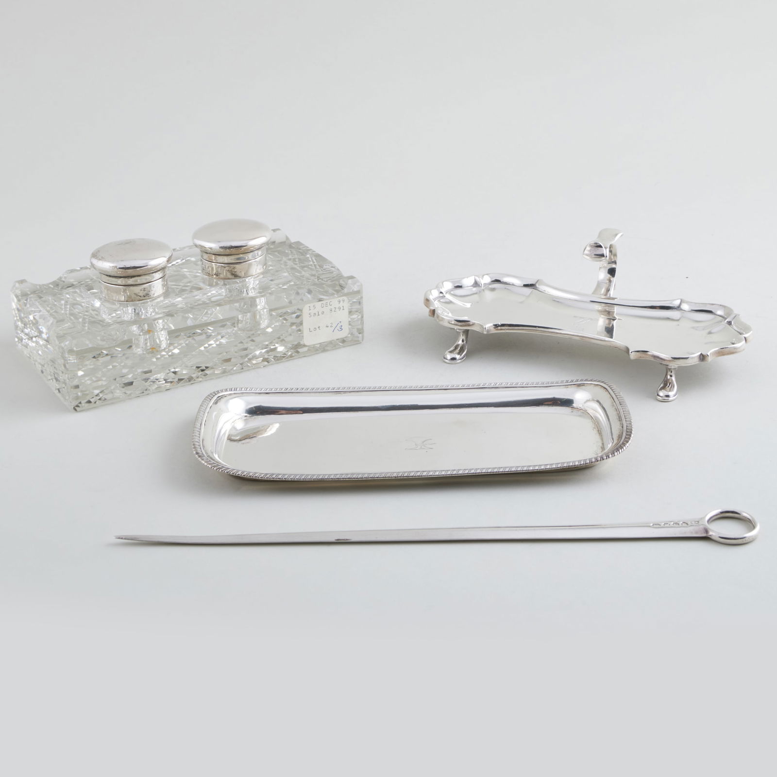 Assembled Silver Desk Set (1 of 13)