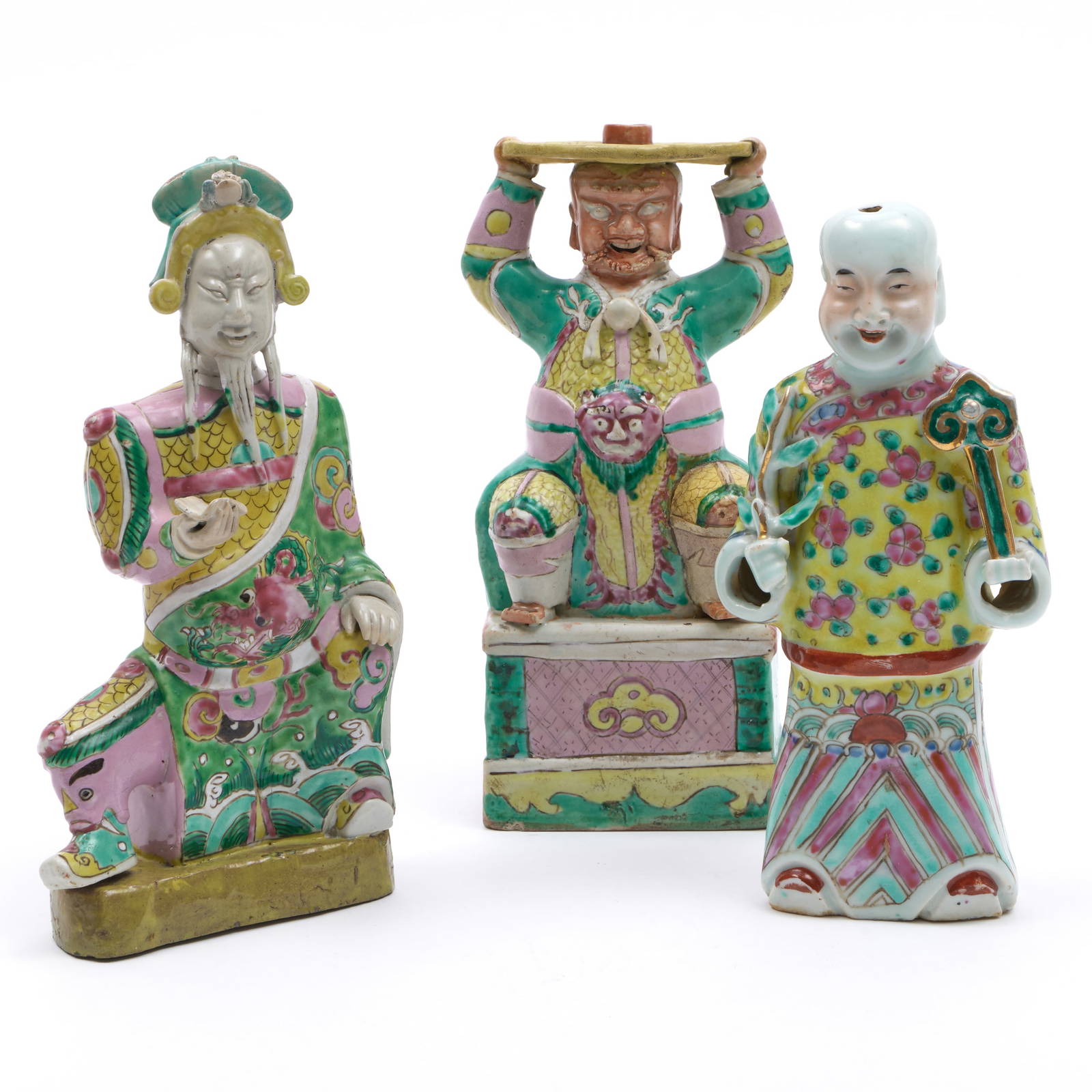 Group of Three Chinese Famille Rose Porcelain Figures