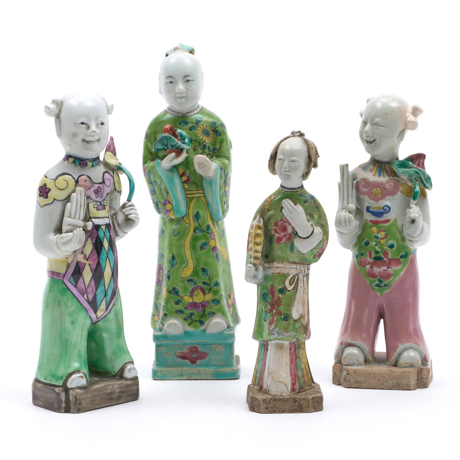 Group of Four Chinese Famille Rose Porcelain Figures