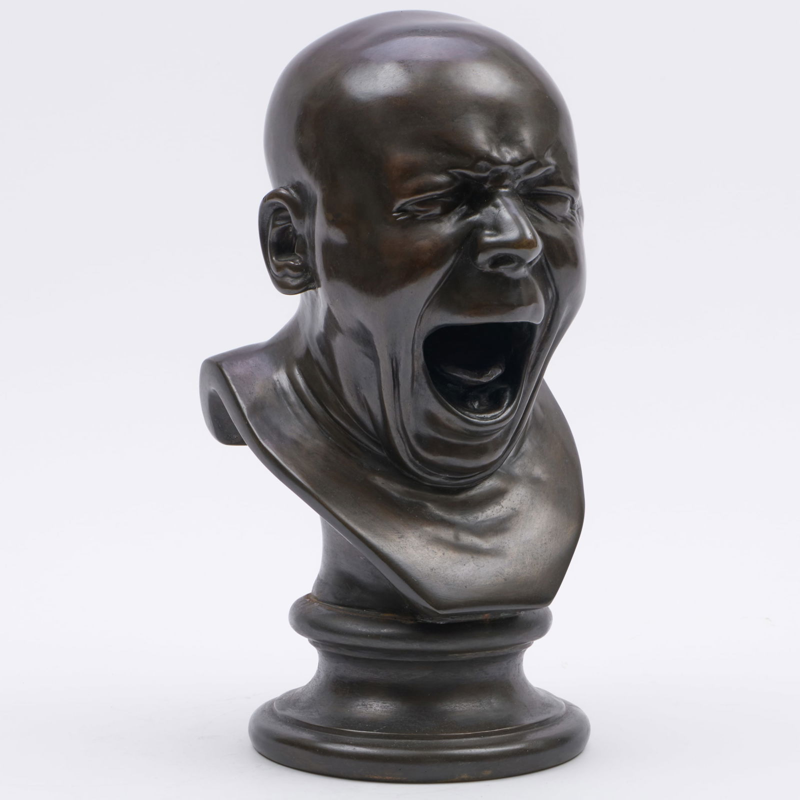 After Franz-Xaver Messerschmidt (1736-1783): The Yawner: After Franz-Xaver Messerschmidt (1736-1783): The Yawner Bronze, unmarked. 16 1/2 x 8 1/4 x 9 in.