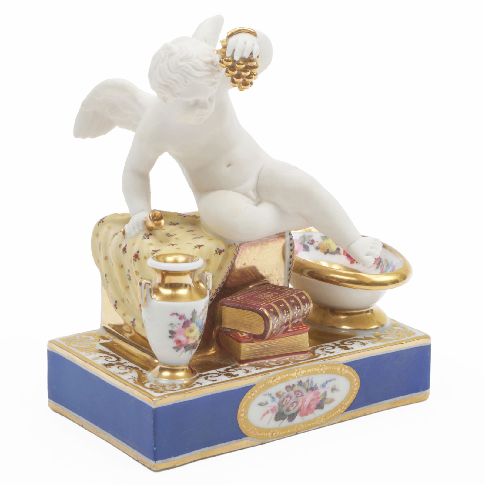 Chamberlain Worcester Porcelain Putti Form Inkwell (1 of 6)