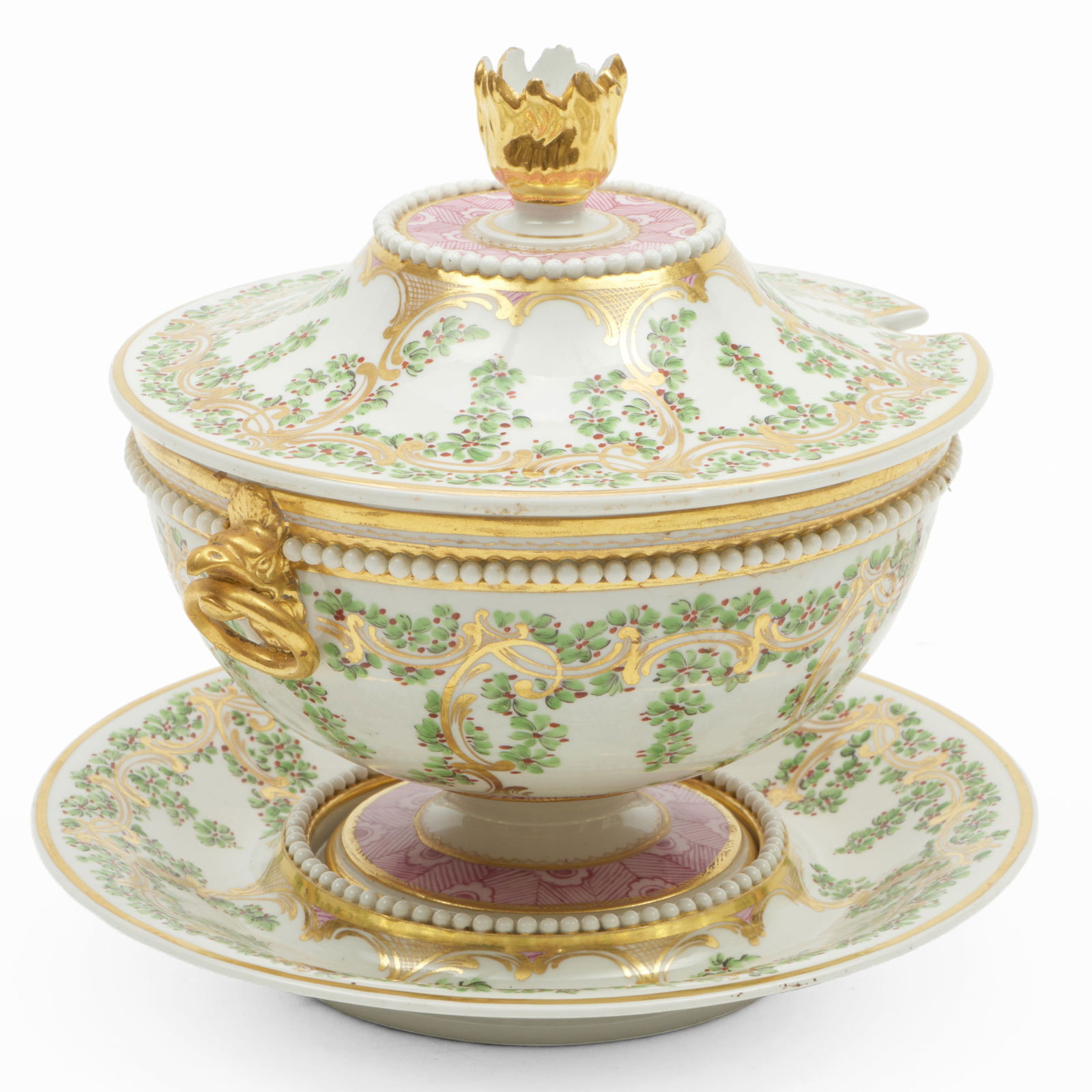 Barr, Flight & Barr Porcelain Circular Sauce Tureen, Cover and Stand (1 of 12)