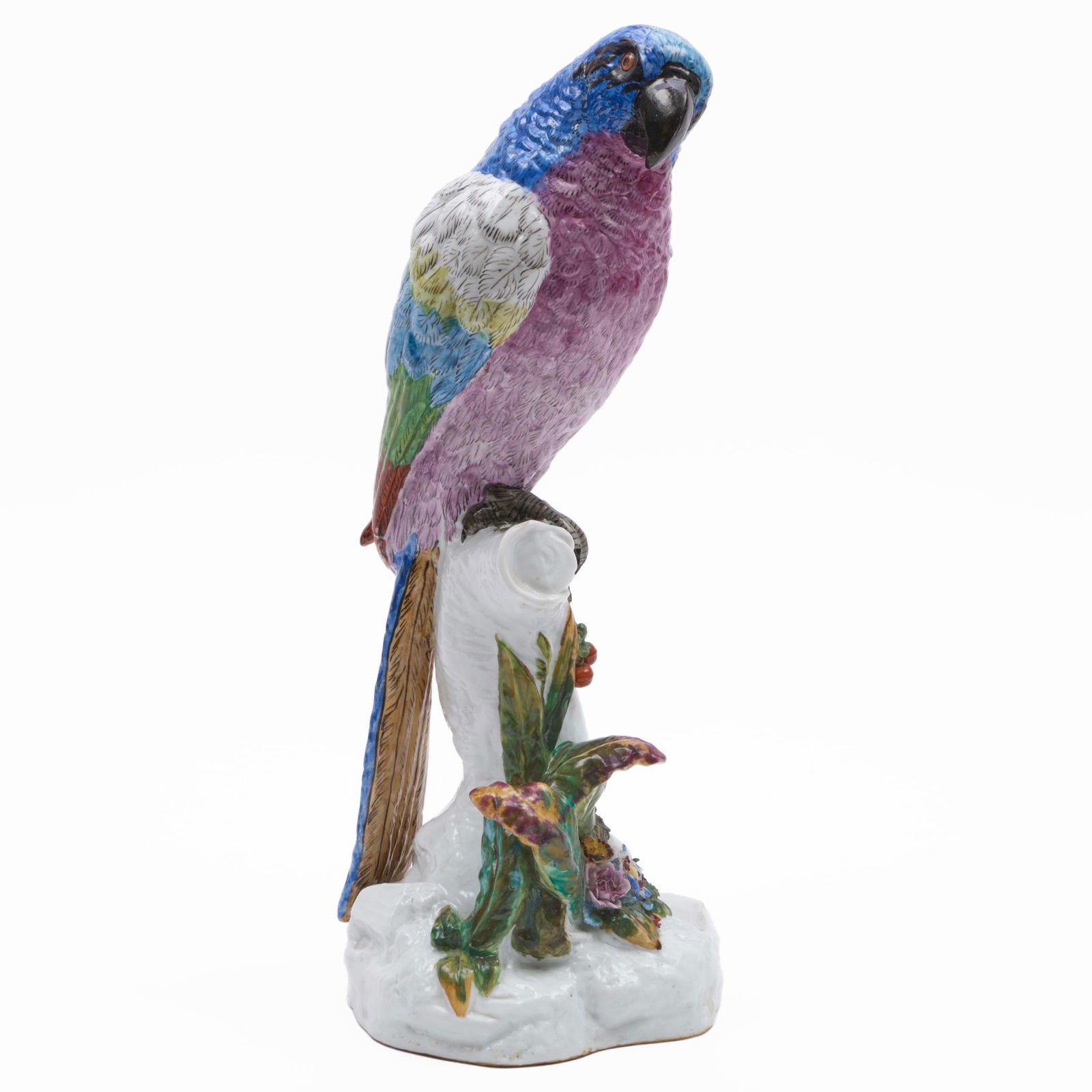 Large German Porcelain Model of a Parrot (1 of 9)