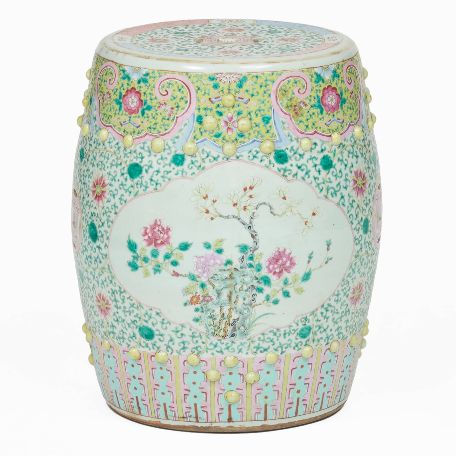 Chinese Famille Rose Porcelain Garden Seat