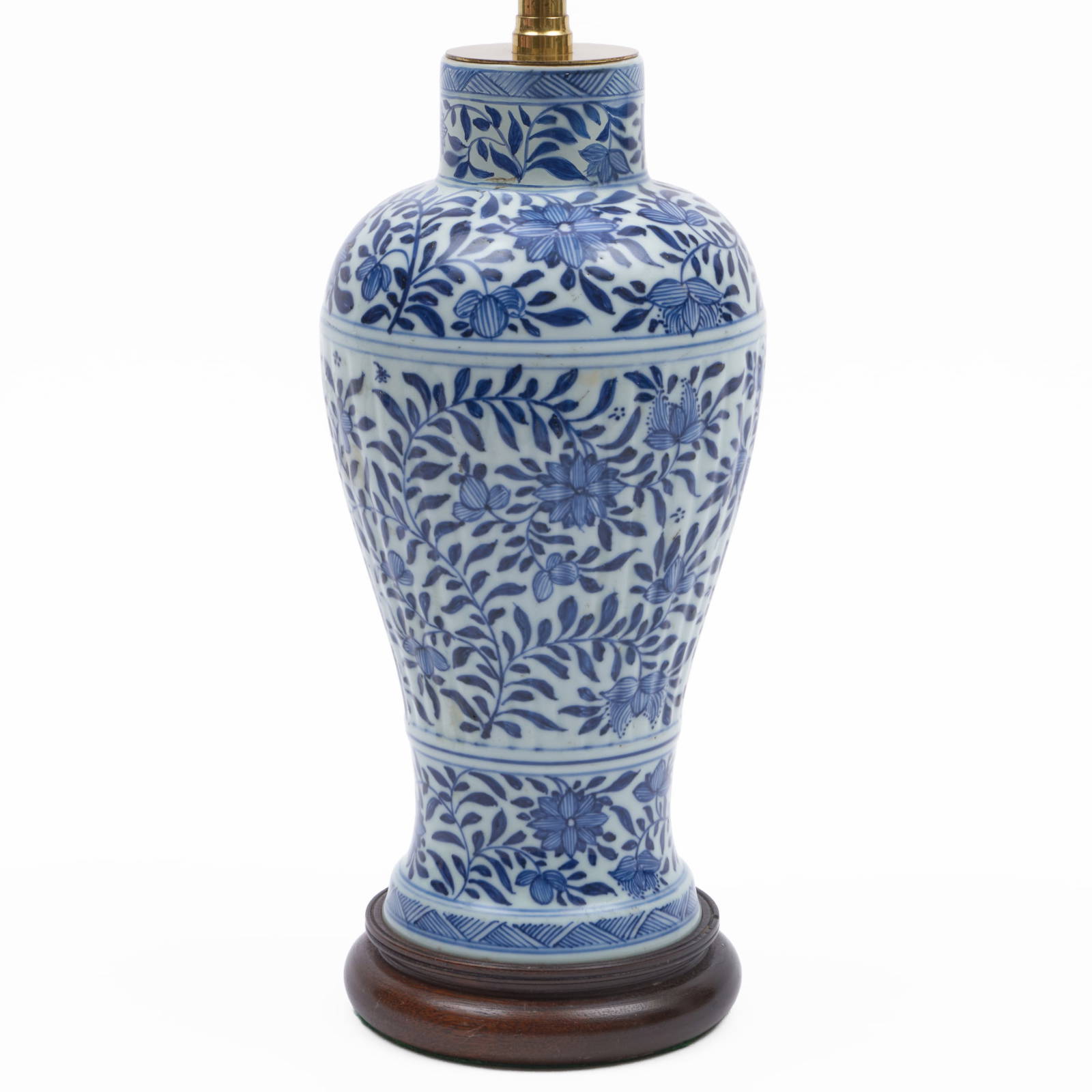 Chinese Blue and White Porcelain Vase Mounted as a Lamp