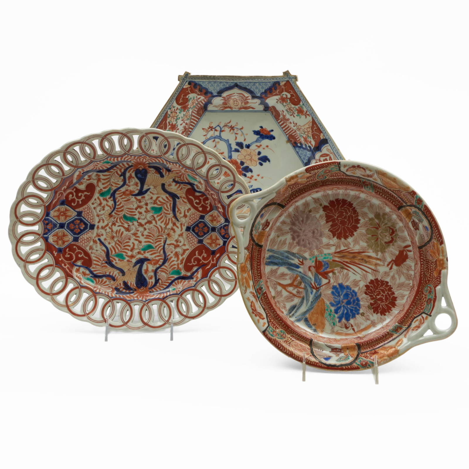 Group of Three Japanese Imari Porcelain Serving Wares