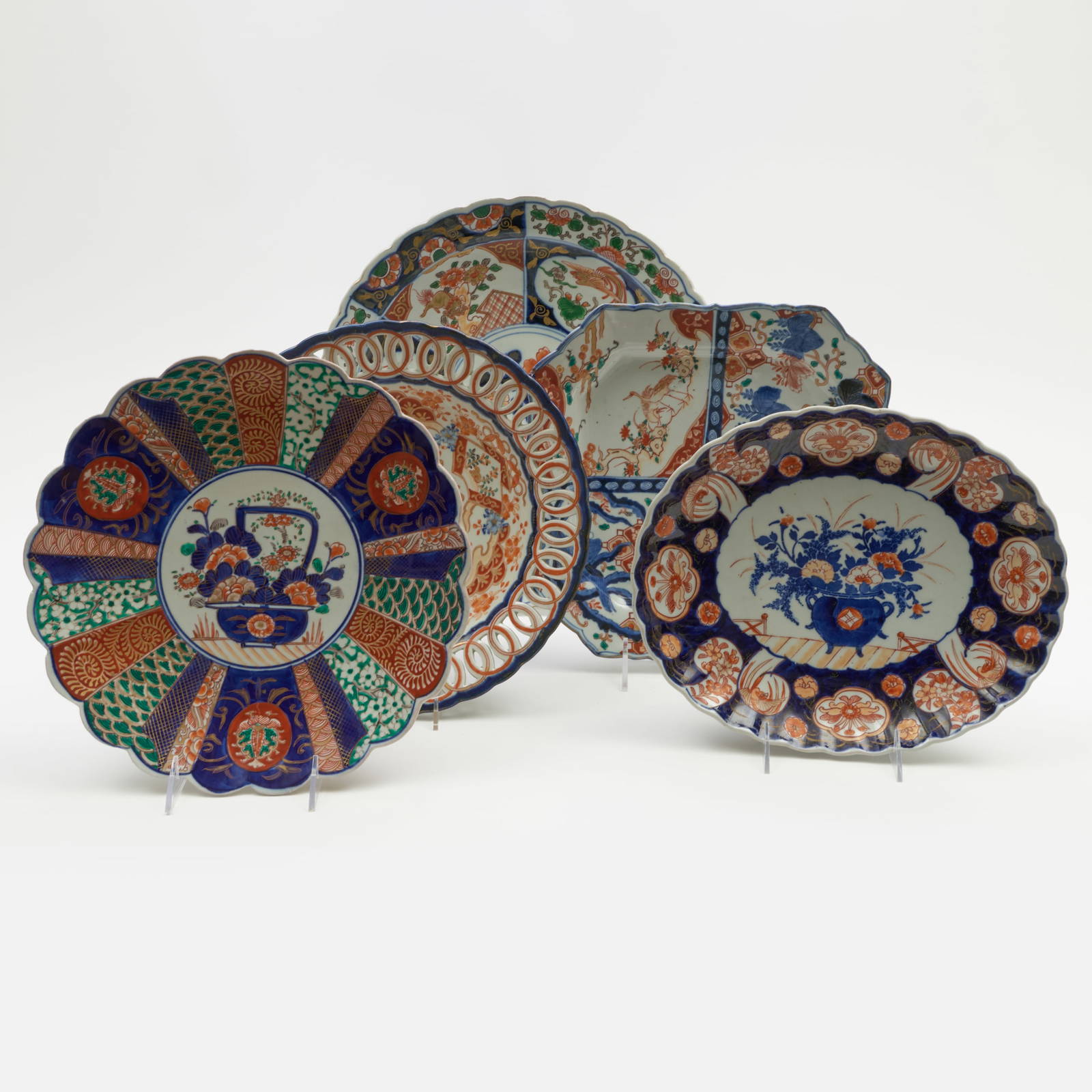 Group of Five Japanese Imari Porcelain Serving Wares