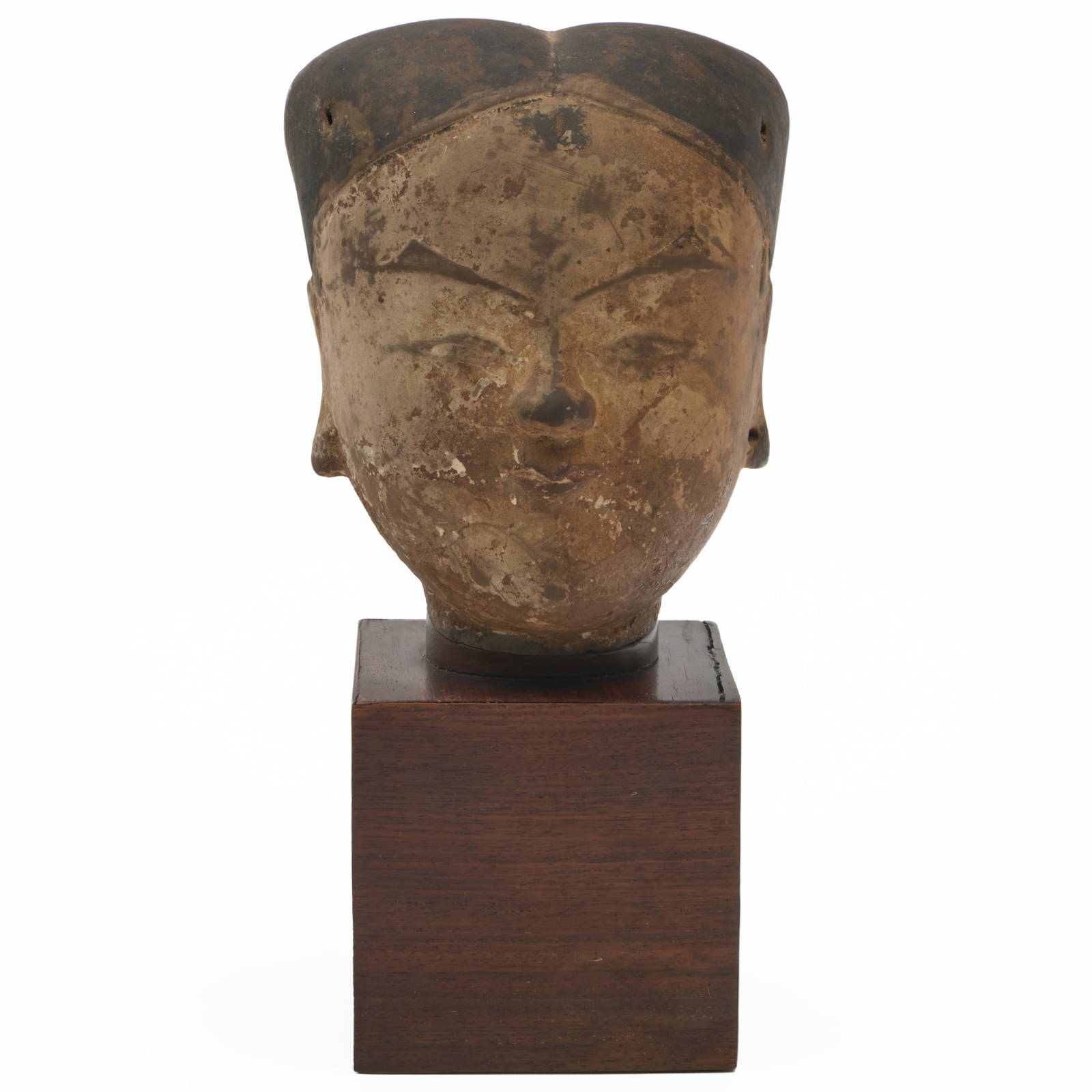 Chinese Painted Pottery Head