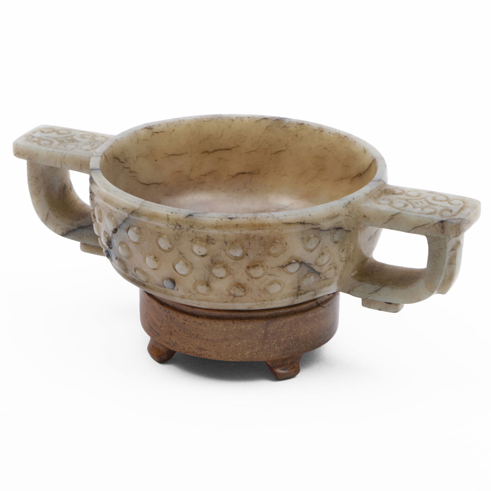 Chinese Jade Two Handle Archaistic Cup (1 of 9)