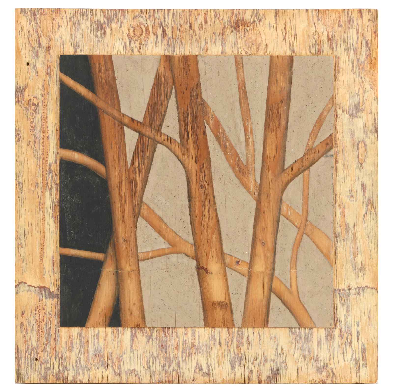 Philippe Lejeune: Cape Cod: Philippe Lejeune: Cape Cod Mixed media on wood, 1997, signed 'Philippe Lejeune' and 'Lejeune', titled, dated, and inscribed 'Cotuit May 97' on the reverse. 16 1/4 x 15 3/4 in., unframed.