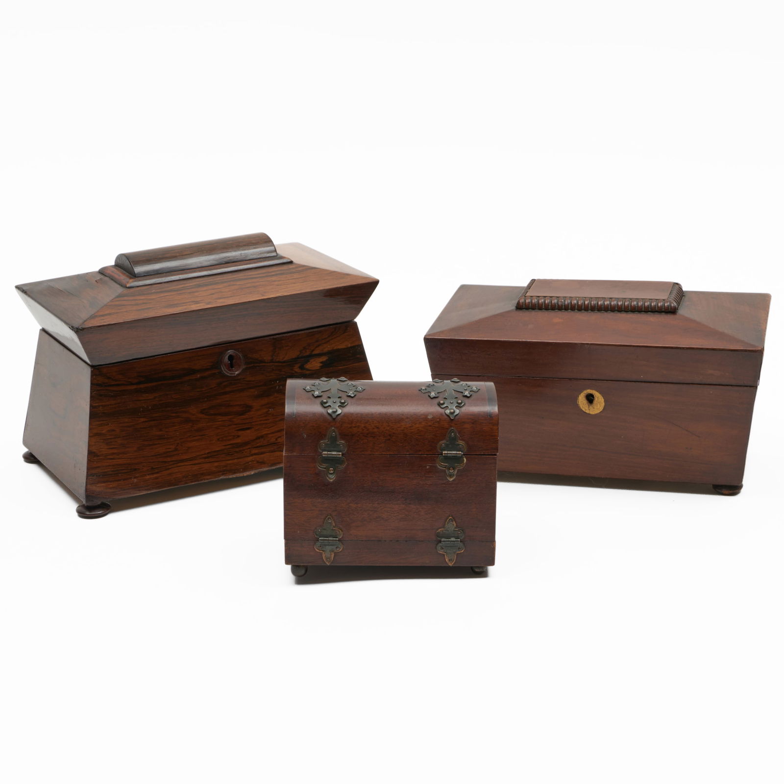 Group of Three Wooden Tea Caddies (1 of 14)