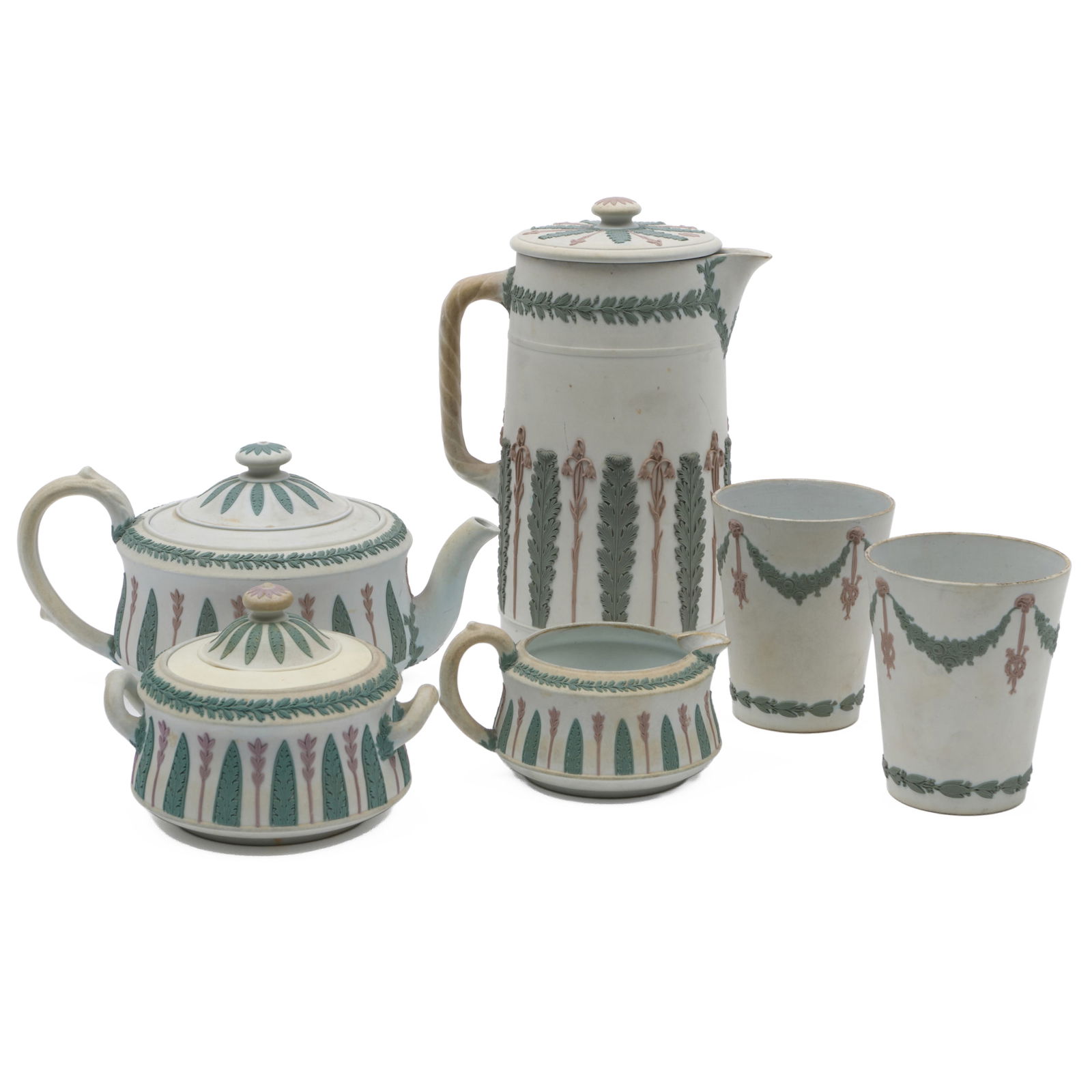 Wedgwood Tricolor Jasperware Part Tea and Coffee Service (1 of 20)