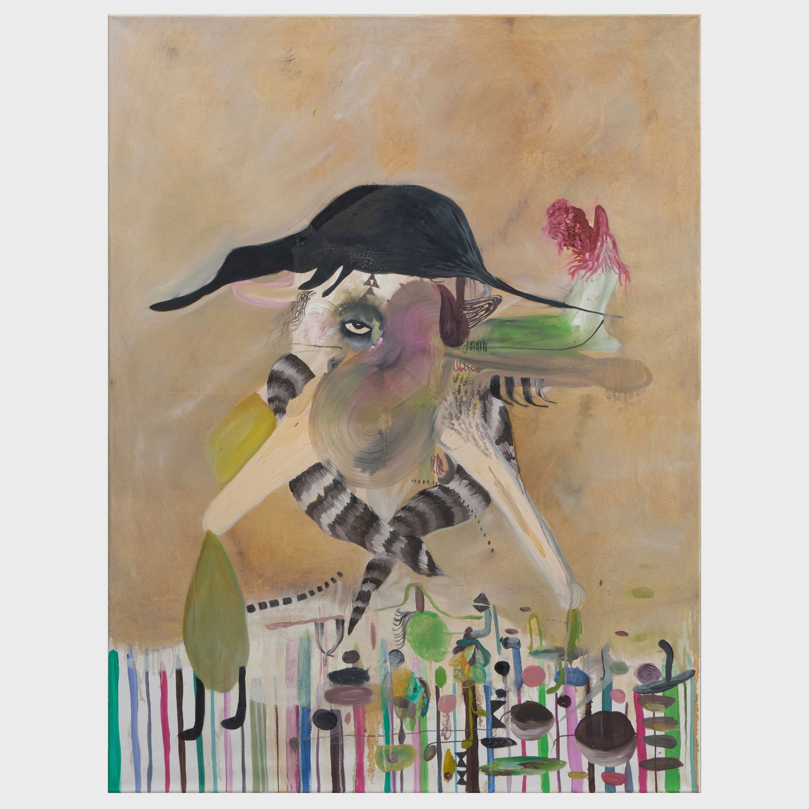 Michael Bauer (b. 1973): Graf Bernadotte Erbmasse: Michael Bauer (b. 1973): Graf Bernadotte Erbmasse Oil on canvas, 2004, signed 'M. Bauer', titled and dated on the reverse, with label from Marc Foxx, LA. 49 1/2 x 37 1/2 in., unframed. Exhibited: Los