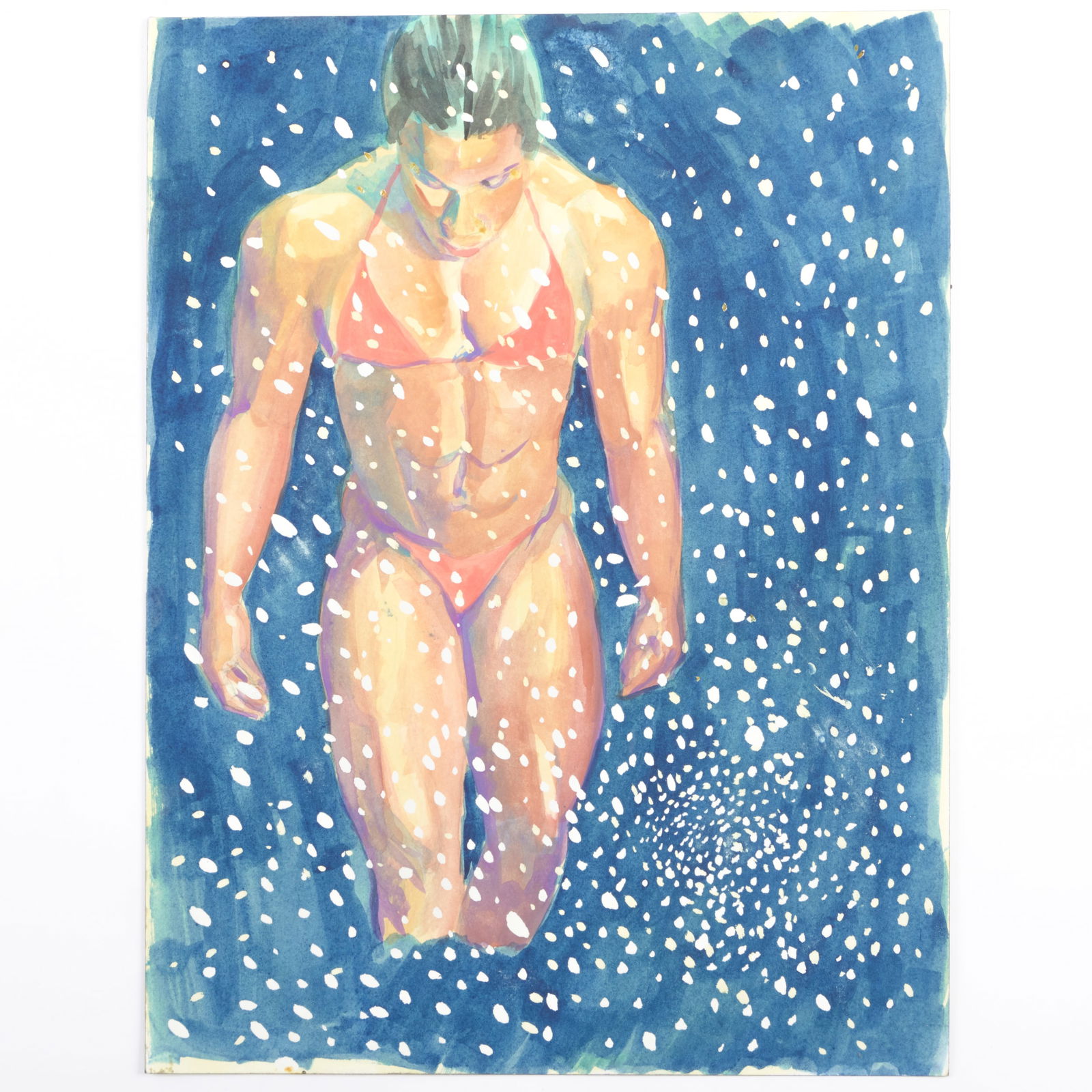 Janet Cooling (1951-2022): Untitled (Nude): Janet Cooling (1951-2022): Untitled (Nude) Watercolor on paper, unsigned. 16 1/8 x 12 1/4 in. (sheet), unframed. Estate of Jackie Corlin, the artist's widow.