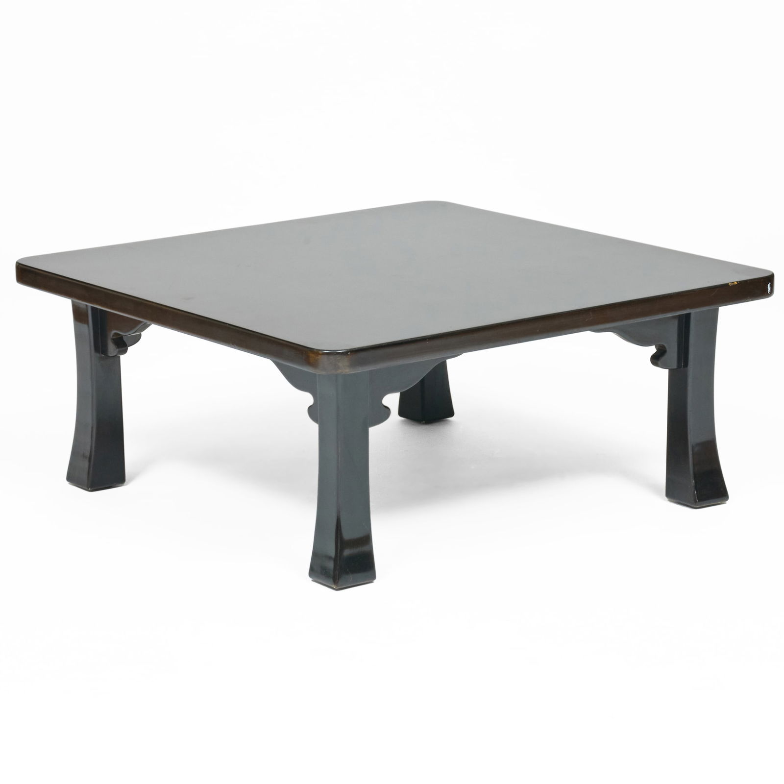 Japanese Chabudai Inspired Lacquer Low Table: Japanese Chabudai Inspired Lacquer Low Table 30 x 30 x 12 1/2 in. The Chinese Porcelain Company.