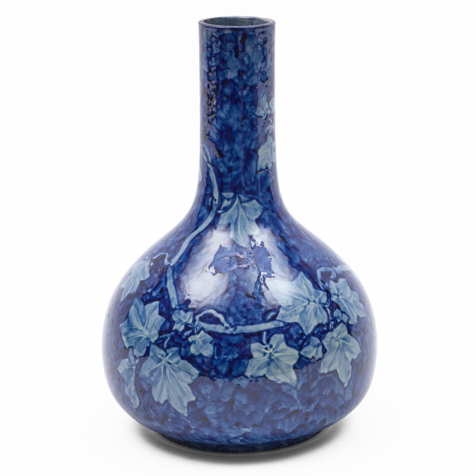 John Bennett Glazed Earthenware Vase: John Bennett Glazed Earthenware Vase Blue painted mark. 10 1/2 x 6 1/2 in. diam.