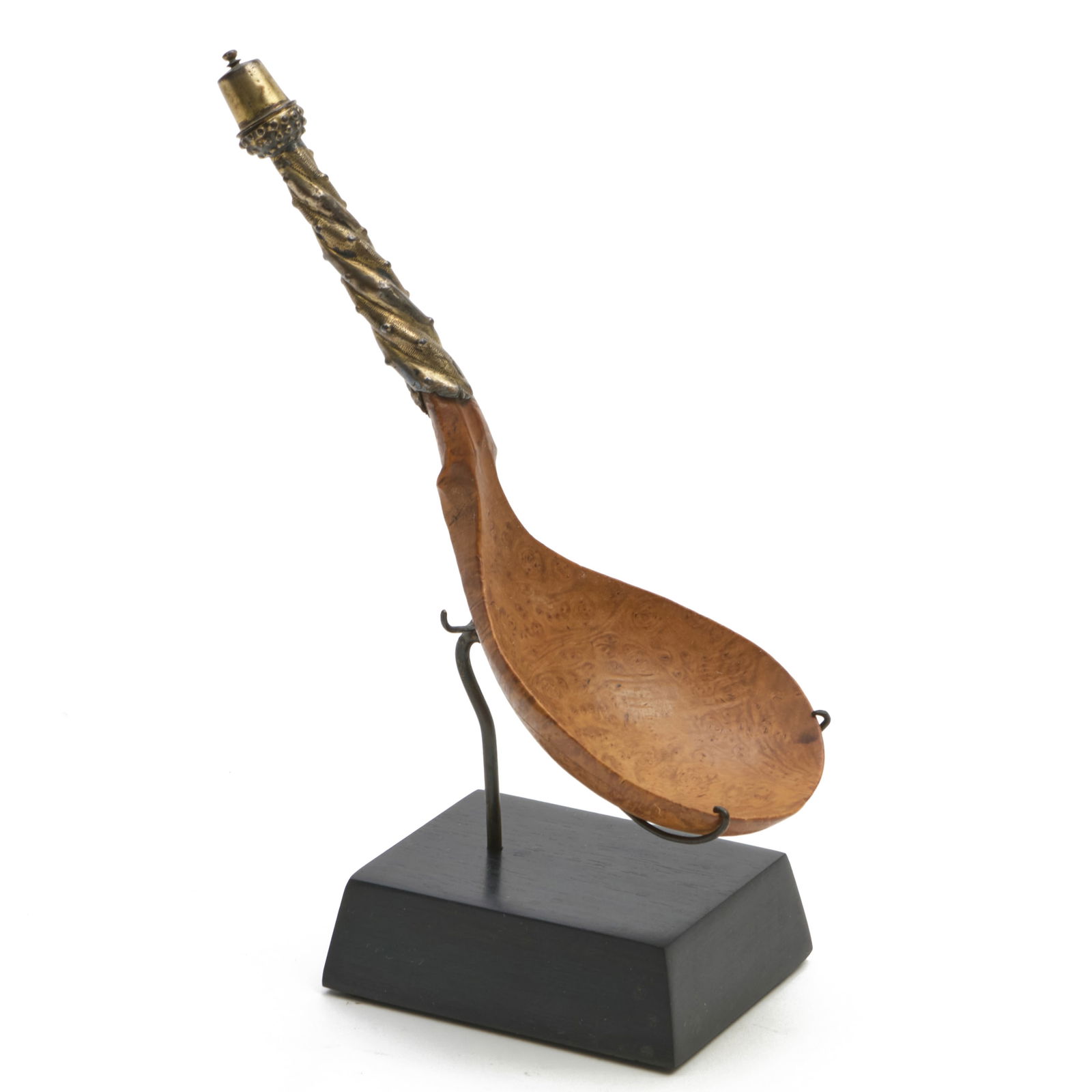 Brass-Mounted Burlwood Spoon, Possibly Scandanavian (1 of 7)