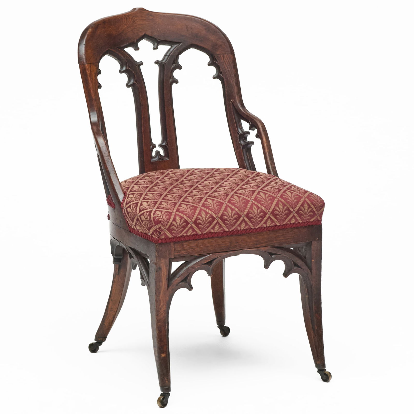 William IV Oak Gothic Revival Side Chair (1 of 9)