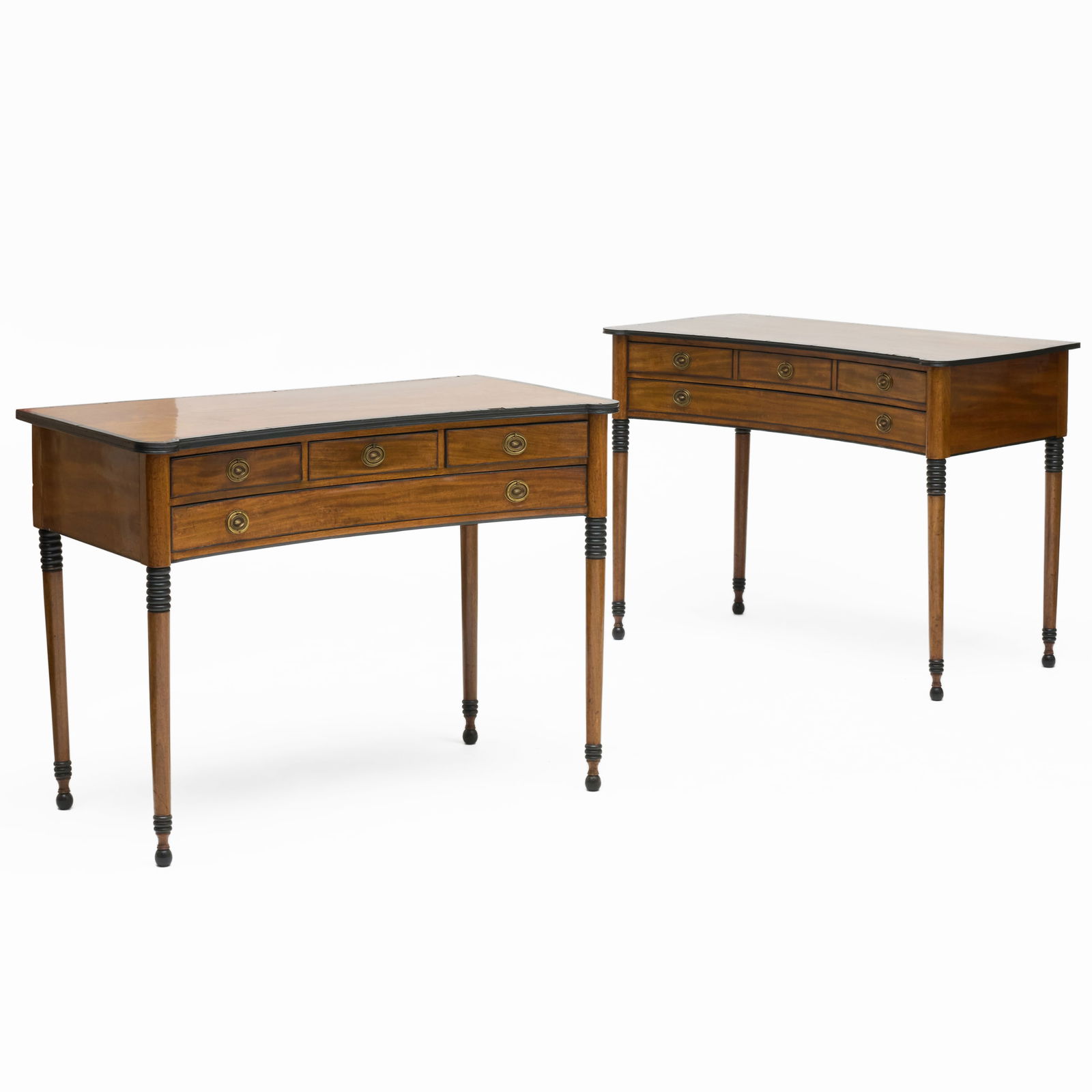 Pair of Regency Mahogany and Ebonized Serving Tables (1 of 17)