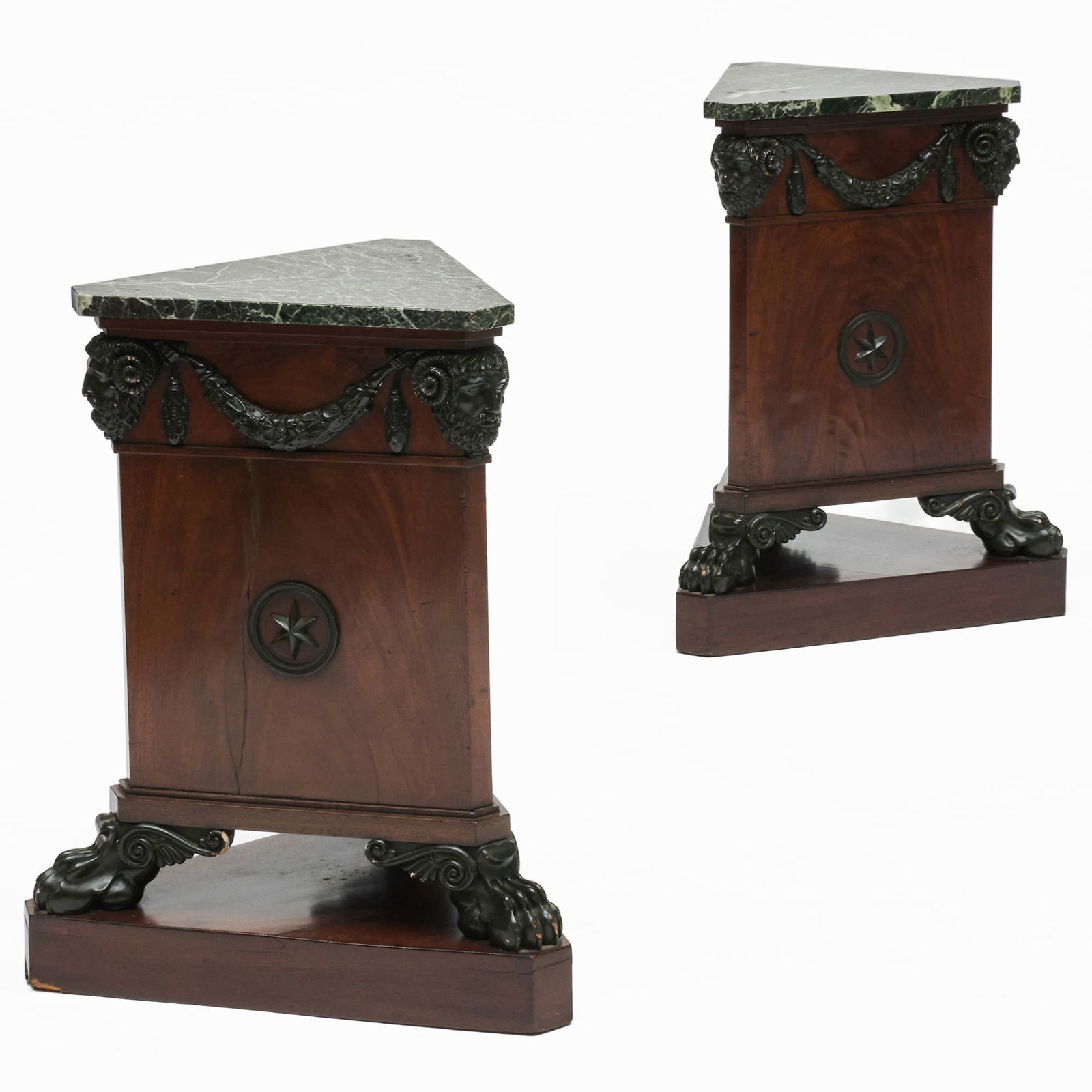 Pair of Regency Mahogany and Ebonized Pedestals (1 of 13)