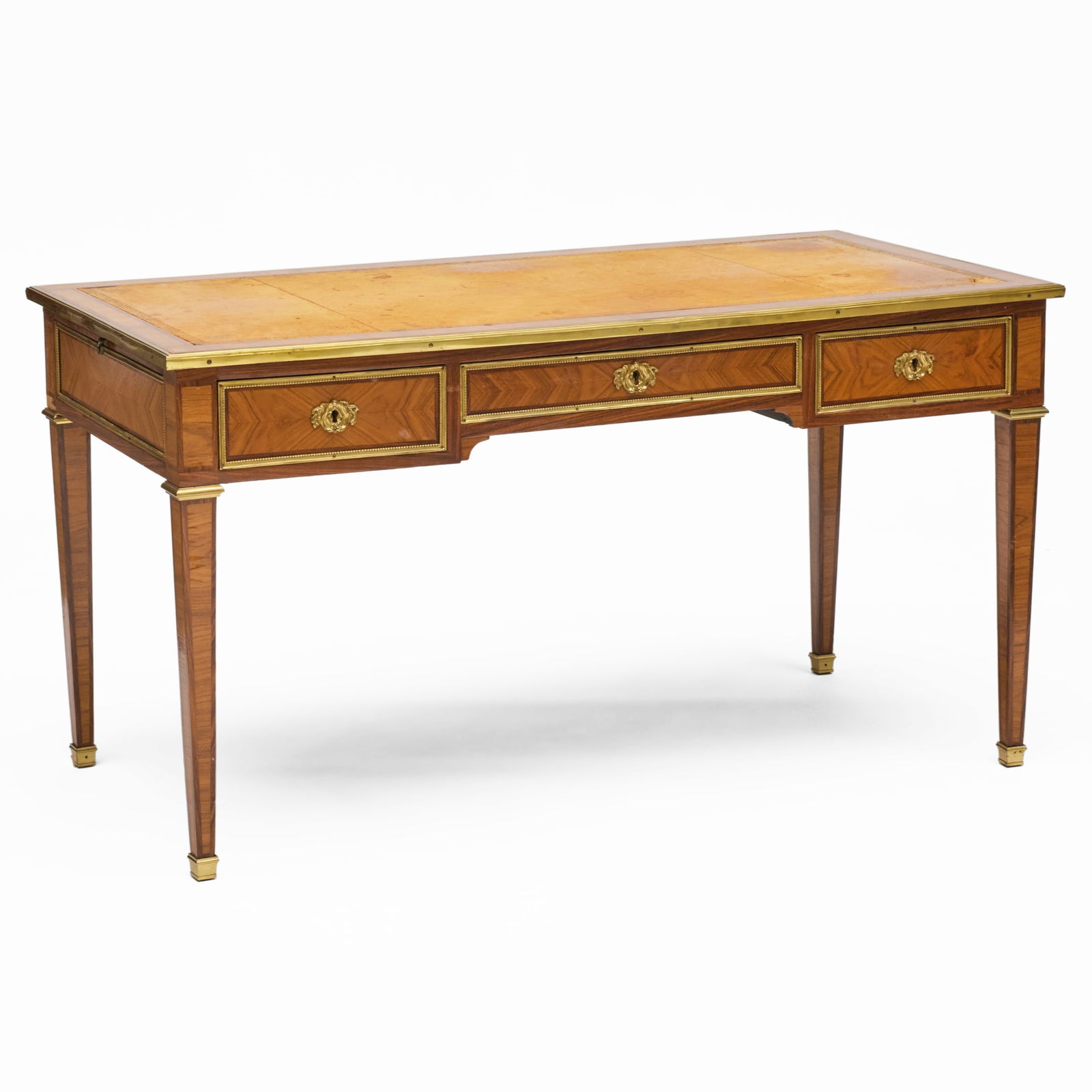 Louis XVI Style Ormolu-Mounted Kingwood and Tulipwood Bureau Plat (1 of 11)