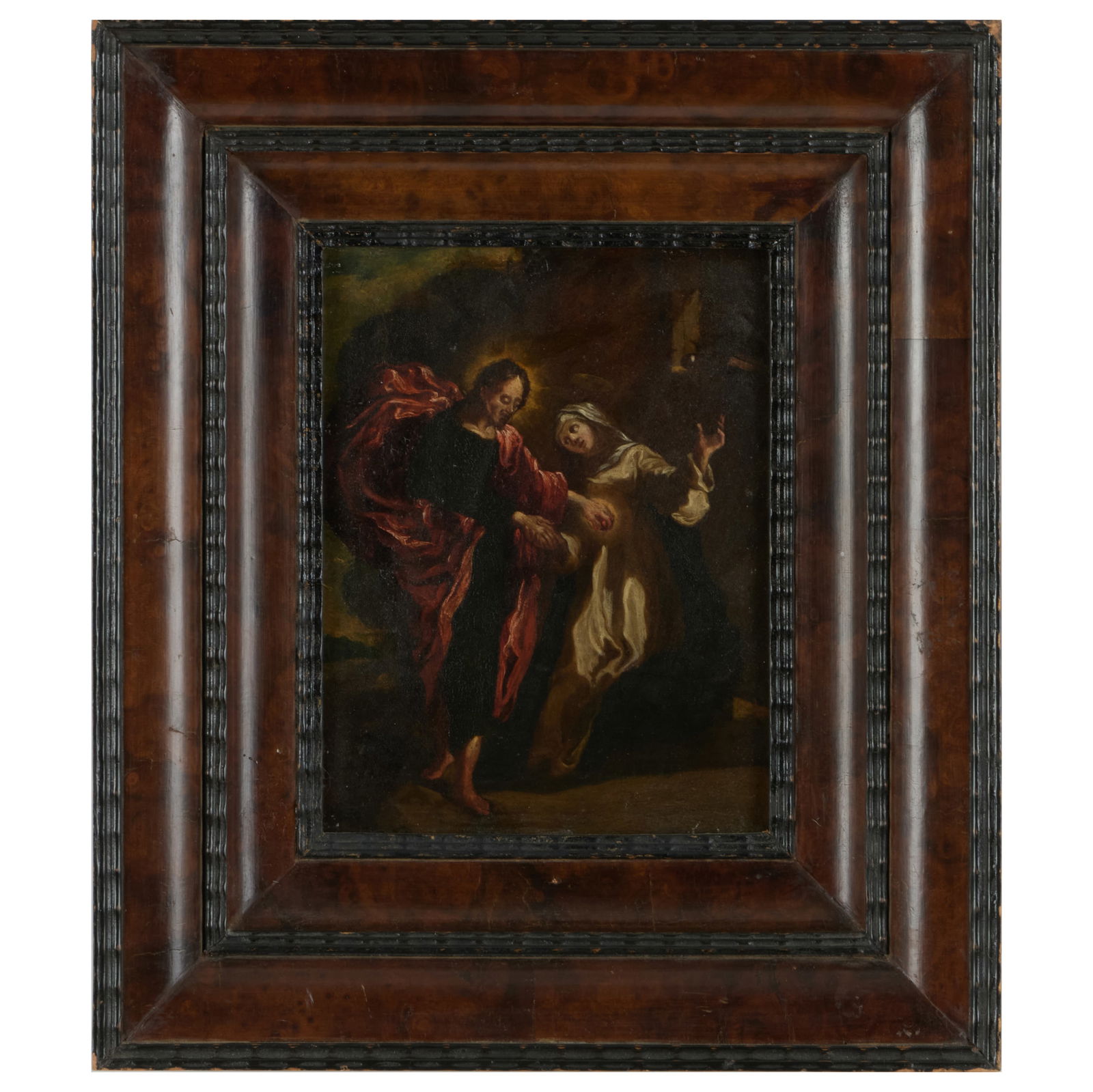 Attributed to Claudio Coello (c.1632-1693): The Vision of Saint Theresa: Attributed to Claudio Coello (c.1632-1693): The Vision of Saint Theresa Oil on copper, unsigned. 8 3/8 x 6 1/2 in., 14 1/2 x 12 3/4 in. (frame). Sold Christie's, London, July 8, 1993, Lot 248 (as by C
