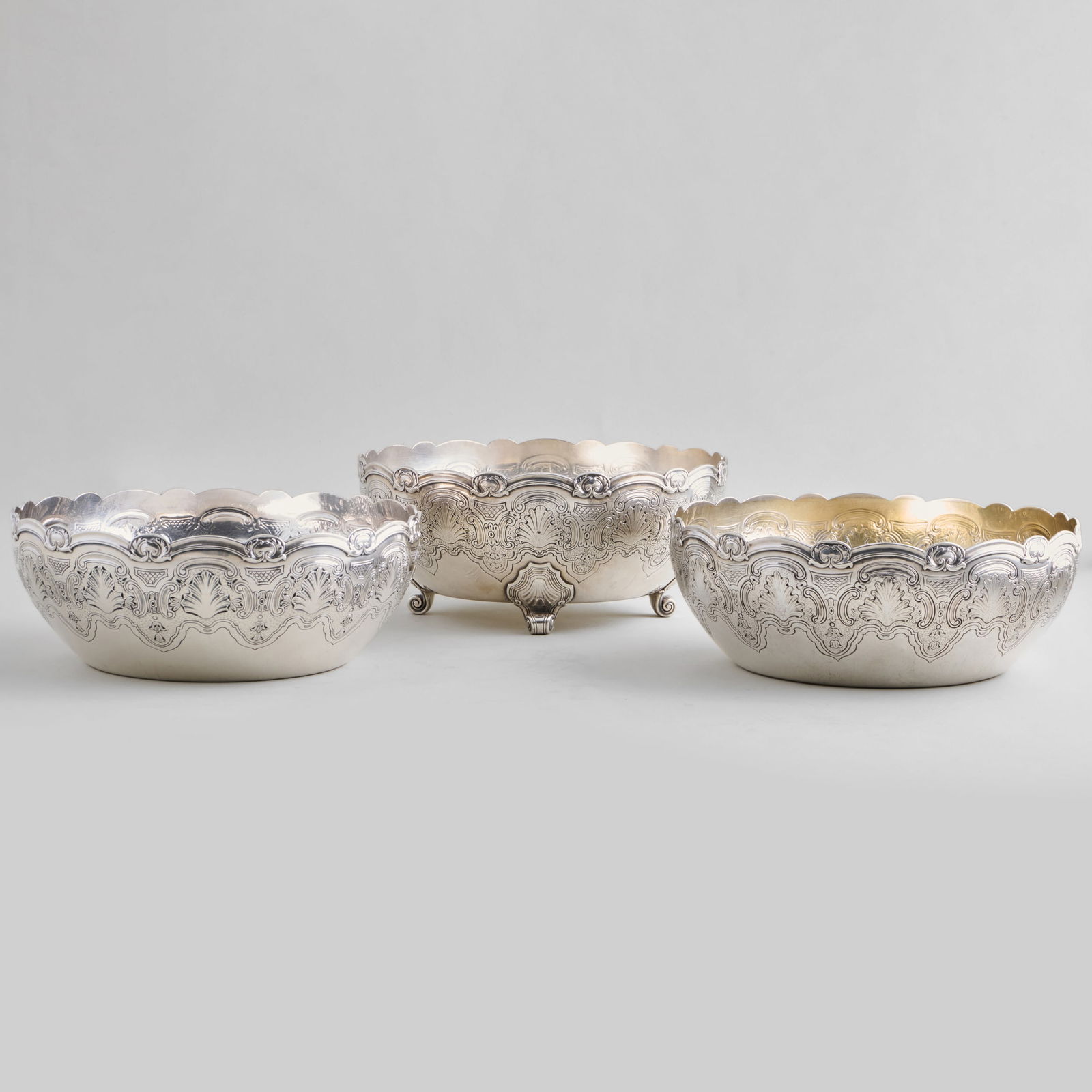 Set of Three Tiffany & Co. Silver Centerbowls (1 of 9)