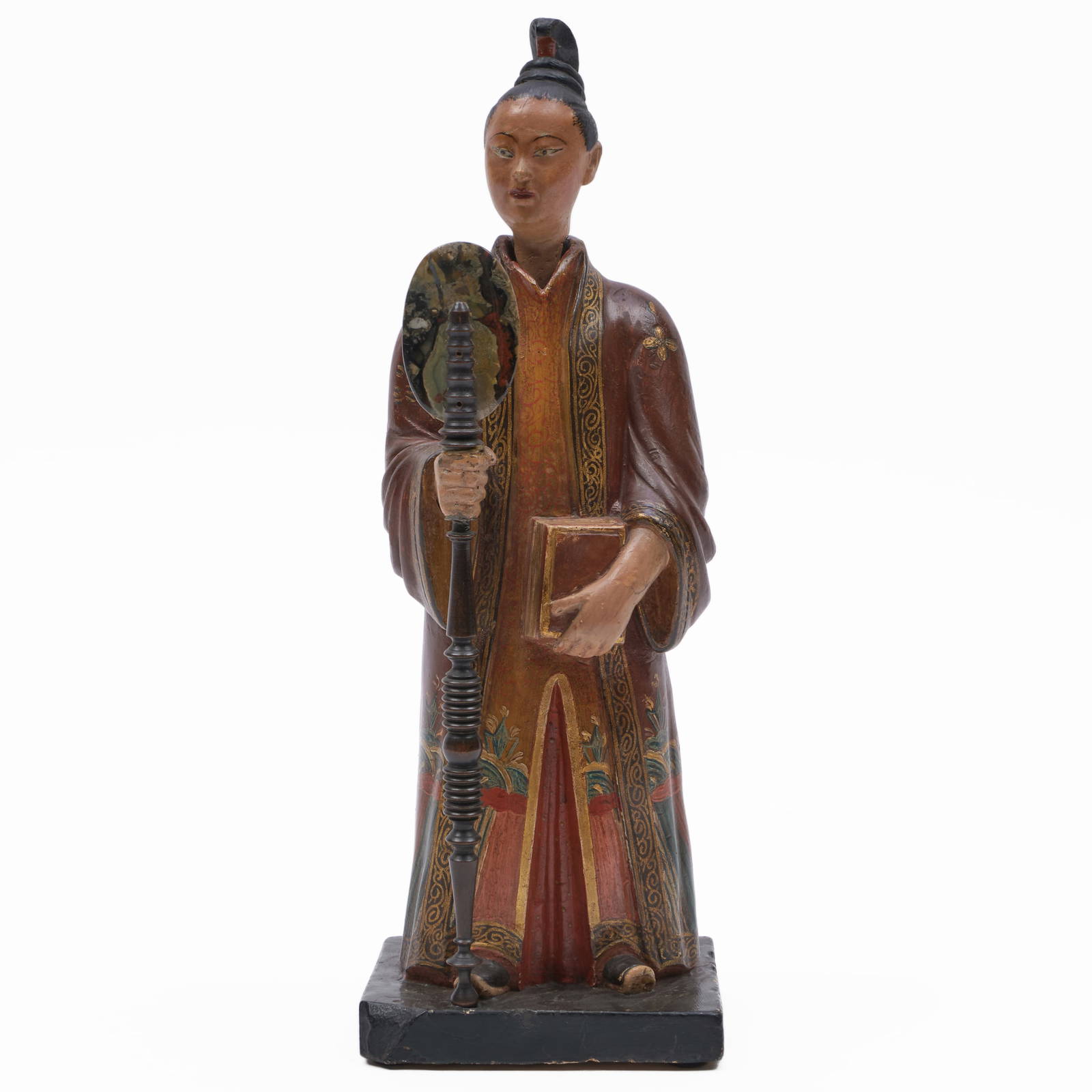 Chinese Export Polychromed Plaster Nodding Head Figure