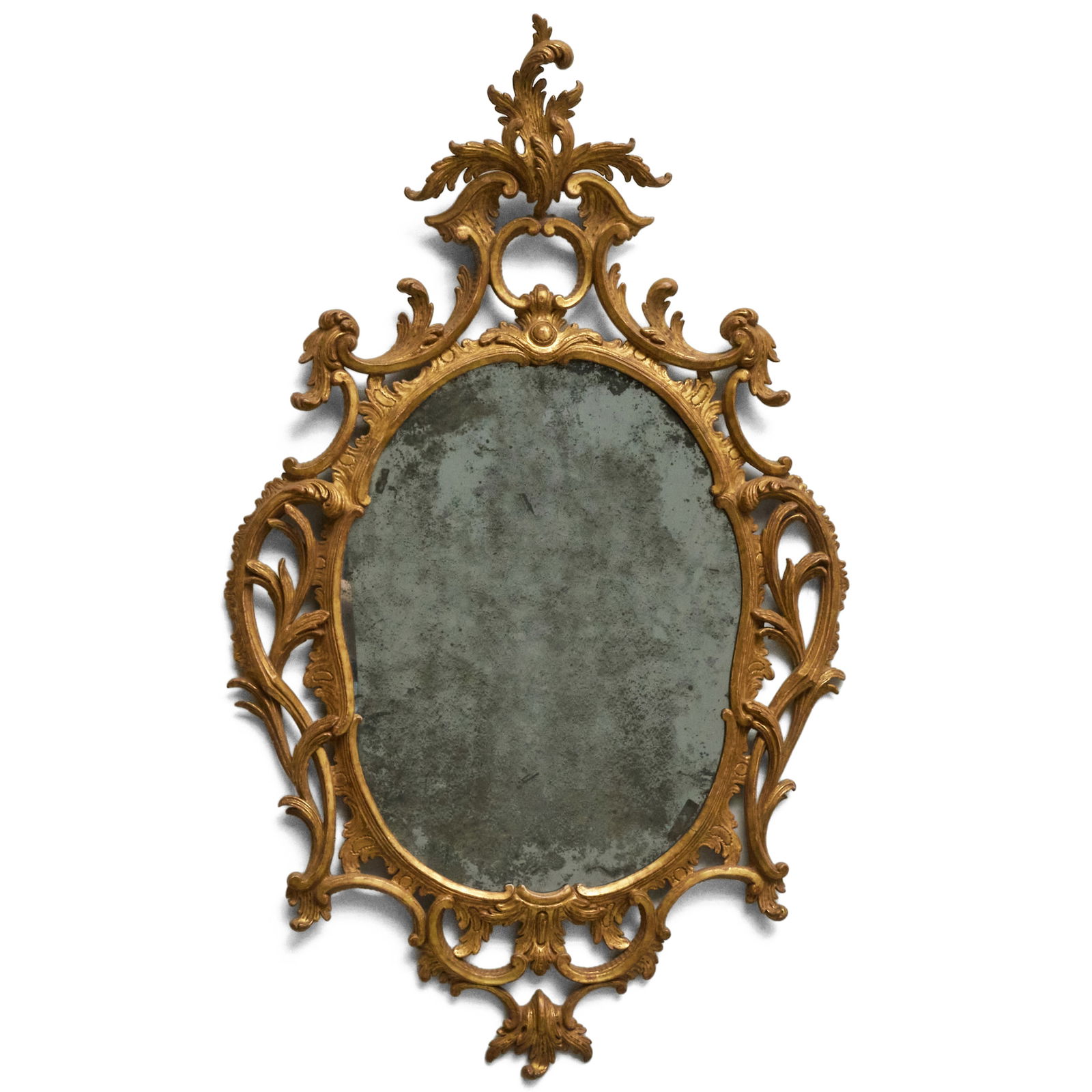 George III Style Giltwood Mirror: George III Style Giltwood Mirror 47 1/2 x 28 in. HydeParkAntiquesatSTAIR